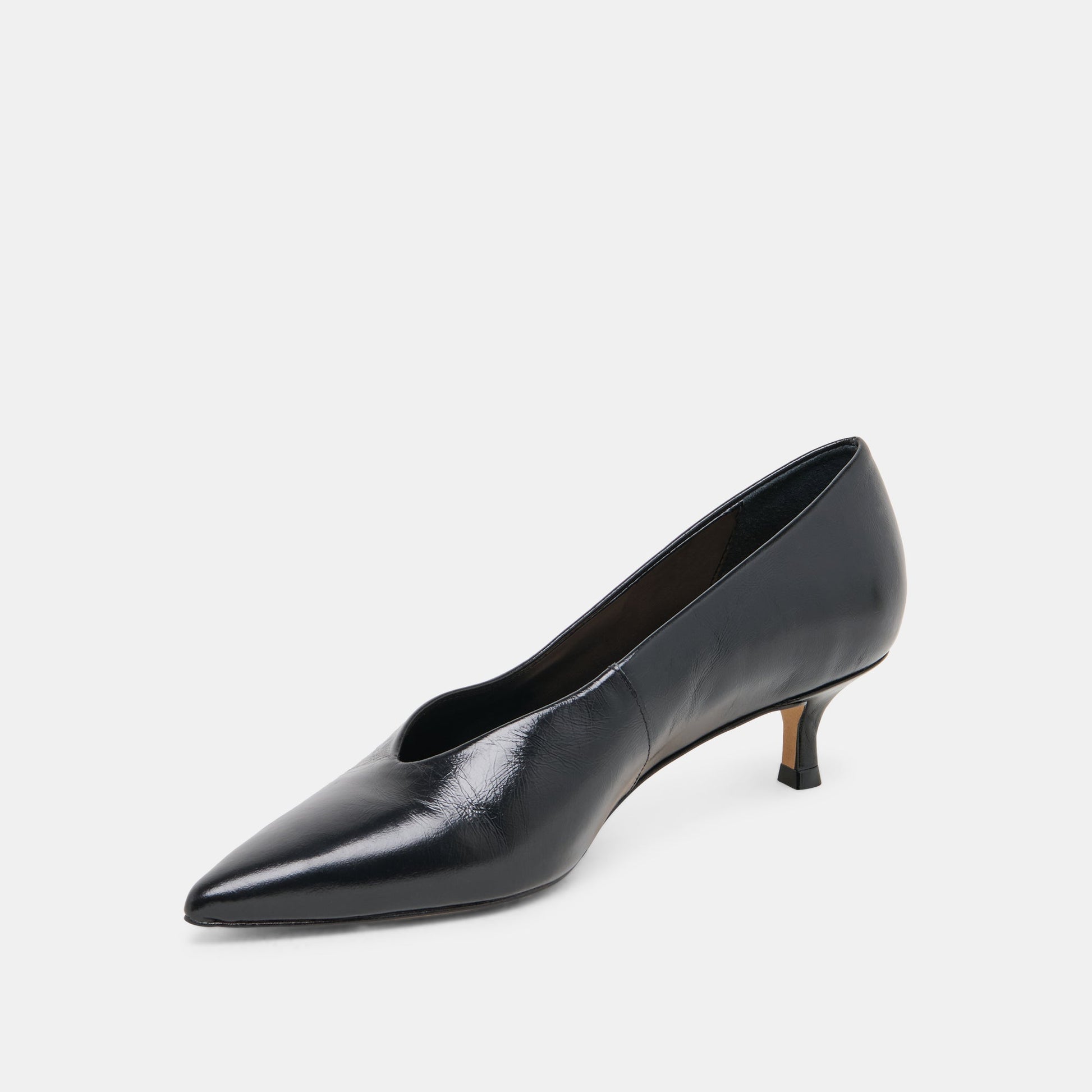 ALWYN HEELS MIDNIGHT CRINKLE PATENT
 – Dolce Vita