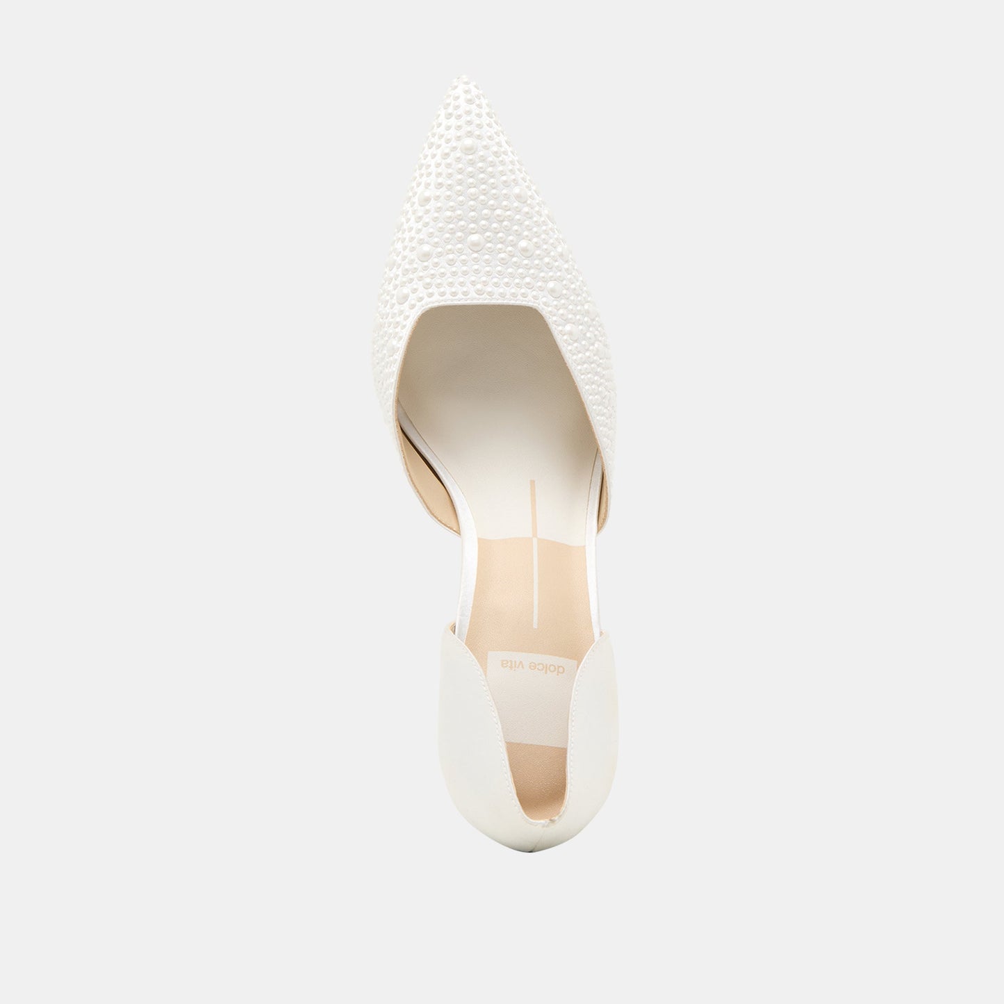 Eloy Pearl Off White Satin Heels