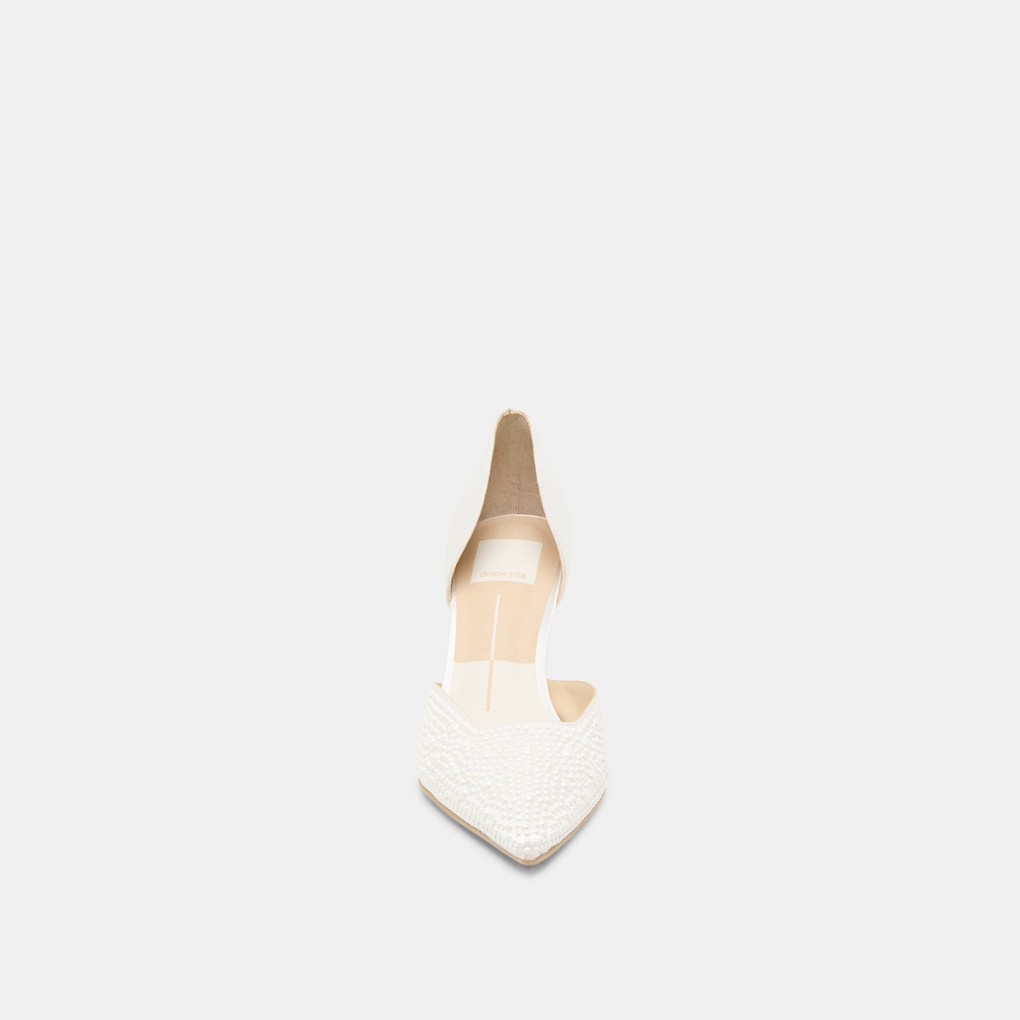 Eloy Pearl Off White Satin Heels