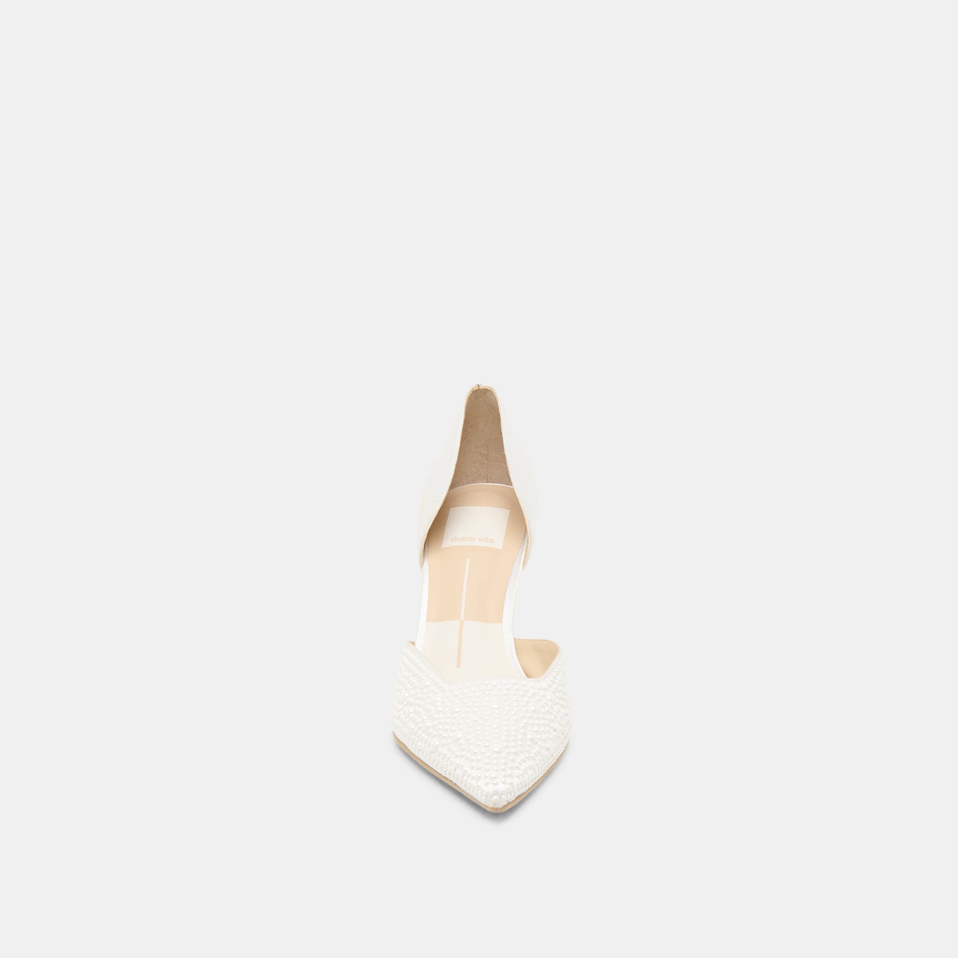 Eloy Pearl Off White Satin Heels
