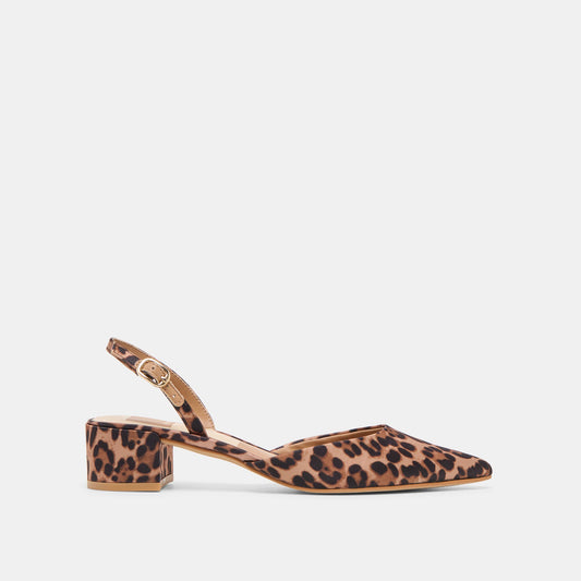 Carel Dk Leopard Satin Heels