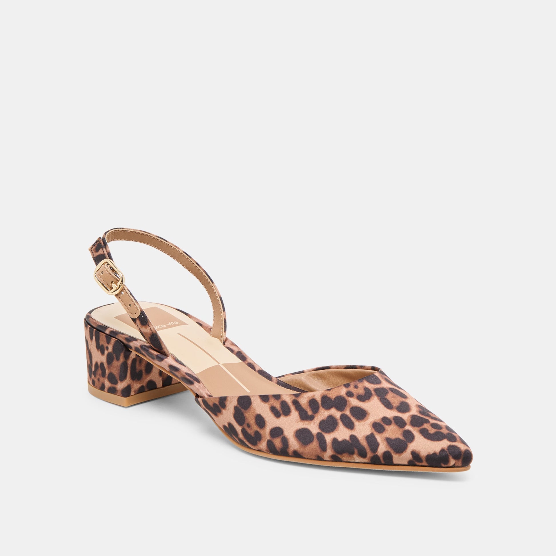 Carel Dk Leopard Satin Heels