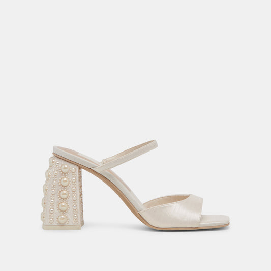 JEMMY PEARL HEELS VANILLA SILK
 – Dolce Vita