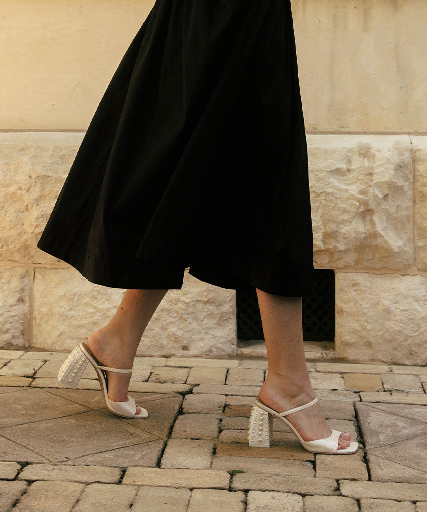 JEMMY PEARL HEELS VANILLA SILK
 – Dolce Vita