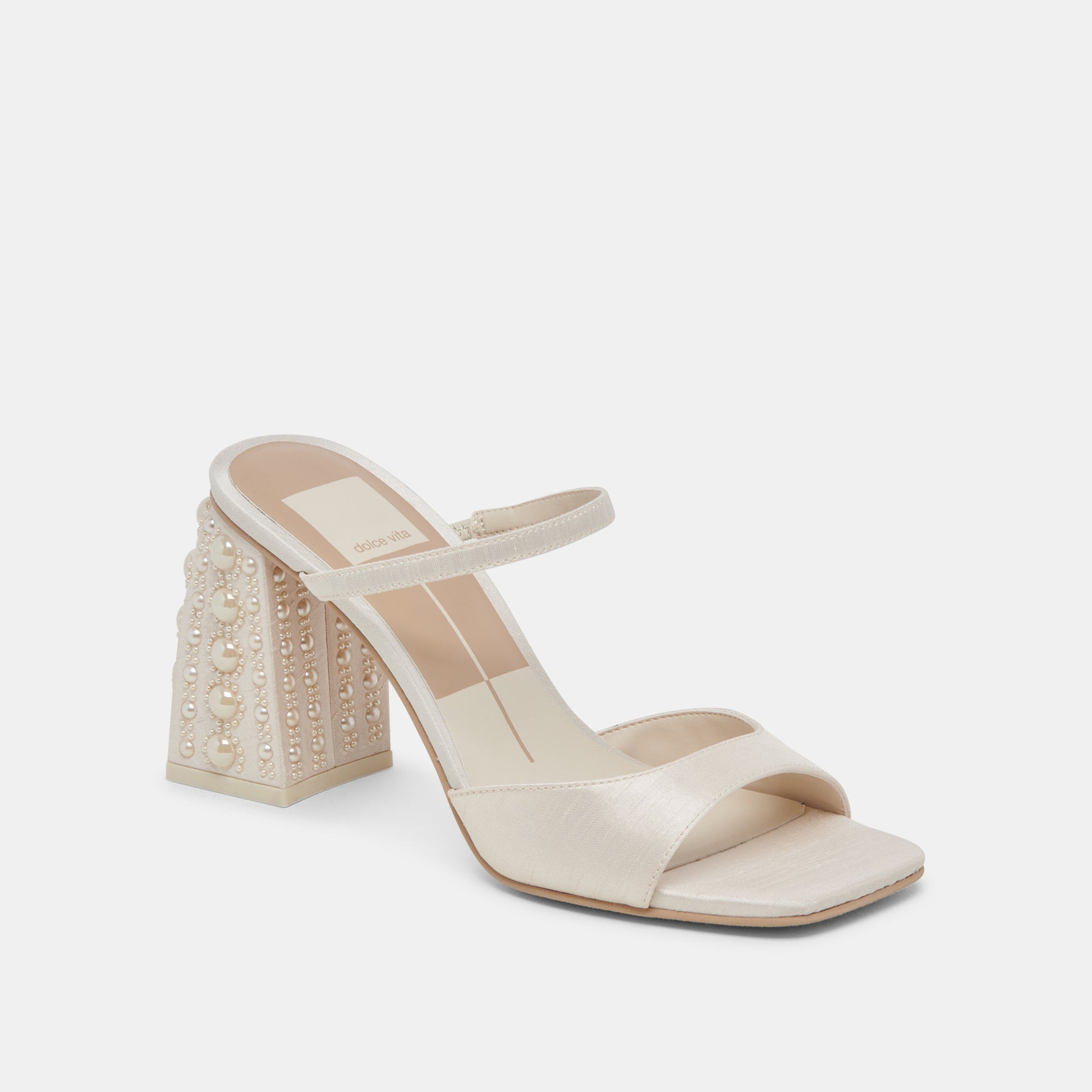 JEMMY PEARL HEELS VANILLA SILK
 – Dolce Vita