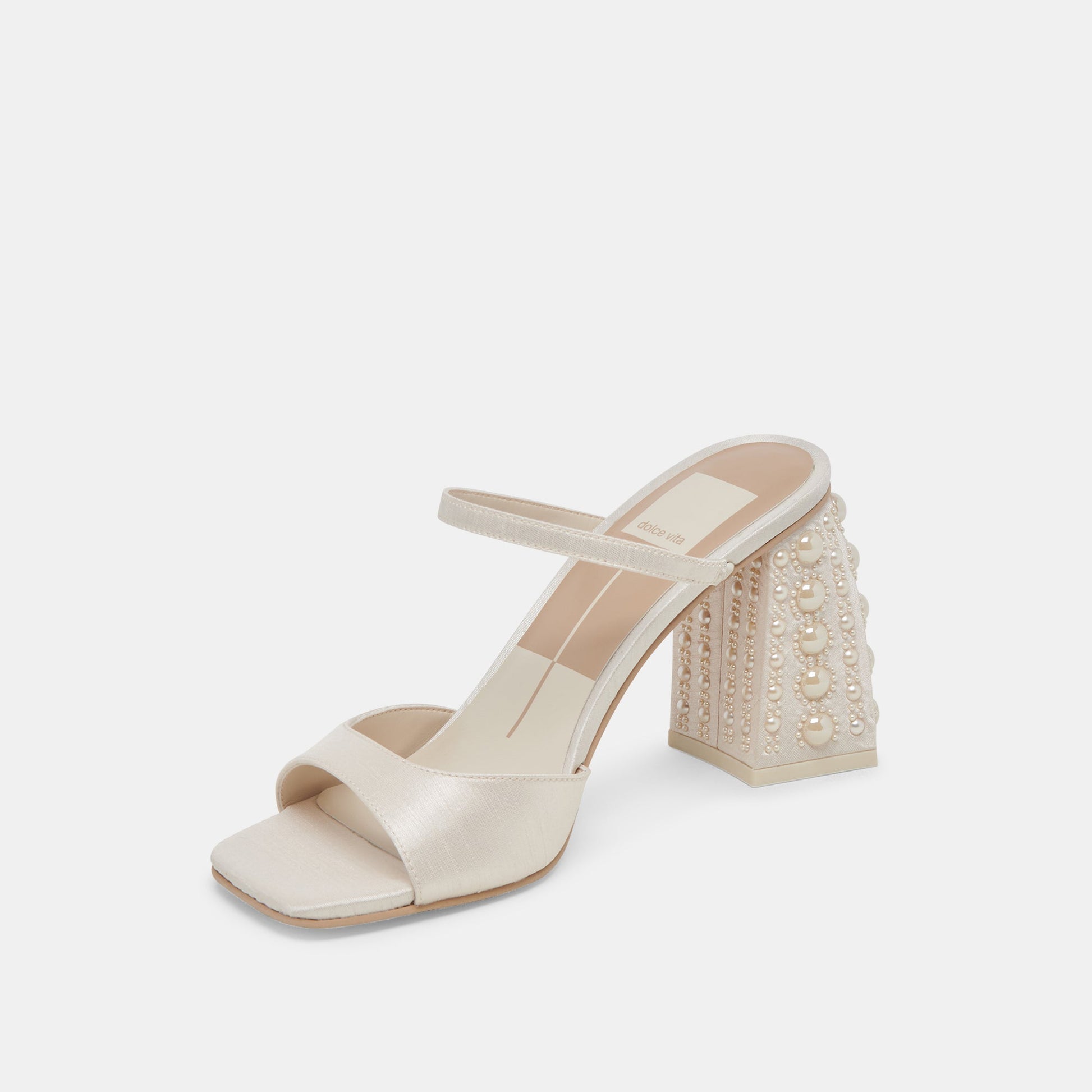 JEMMY PEARL HEELS VANILLA SILK
 – Dolce Vita
