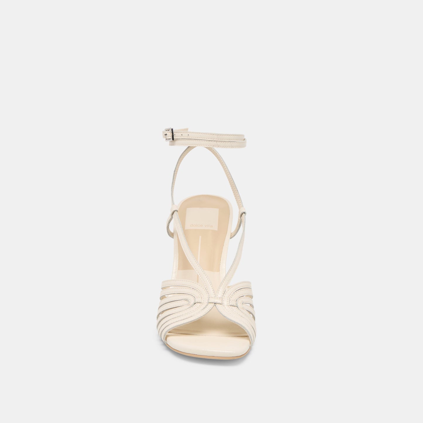 Nivana Off White Crinkle Patent Heels