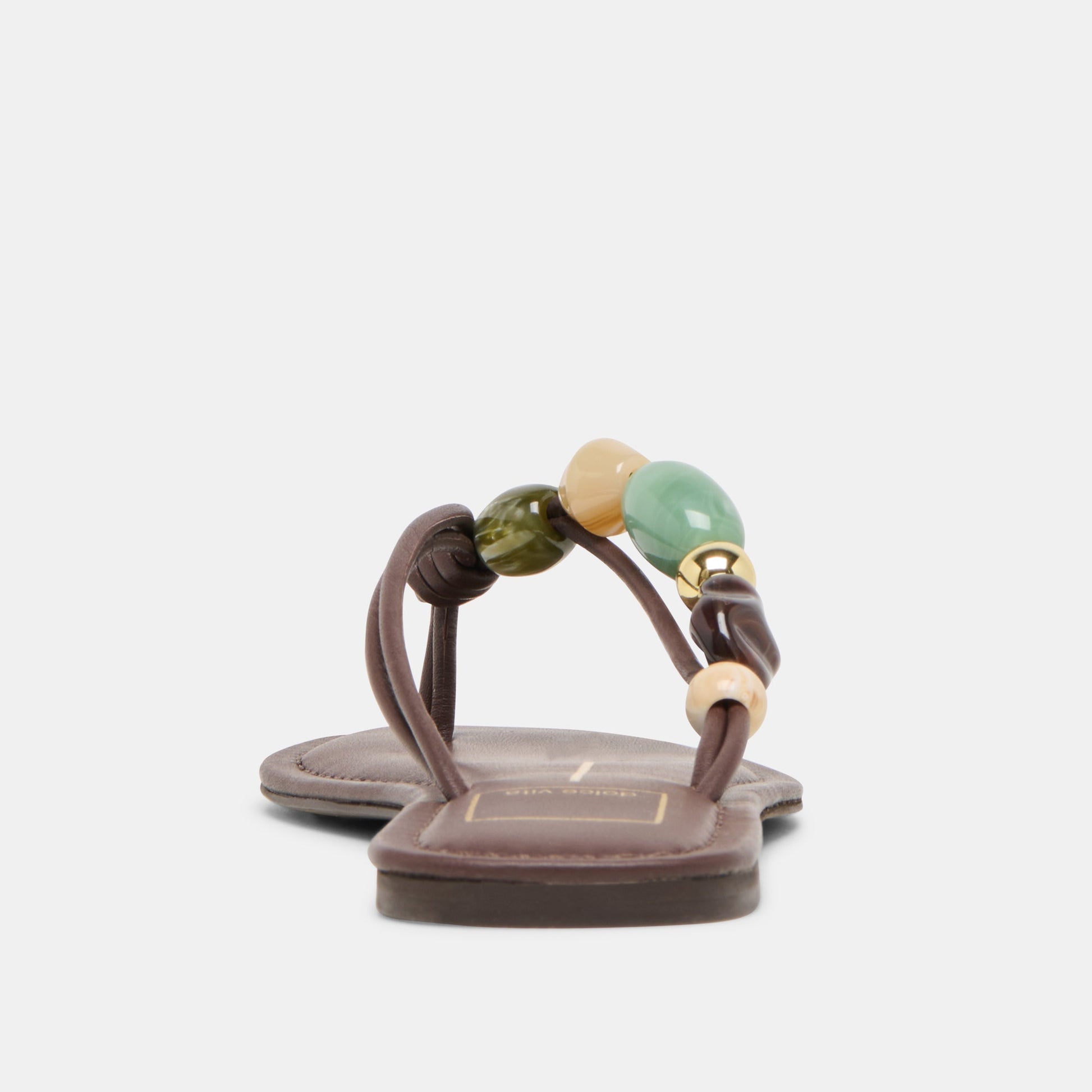 Cely Dk Brown Leather Sandals