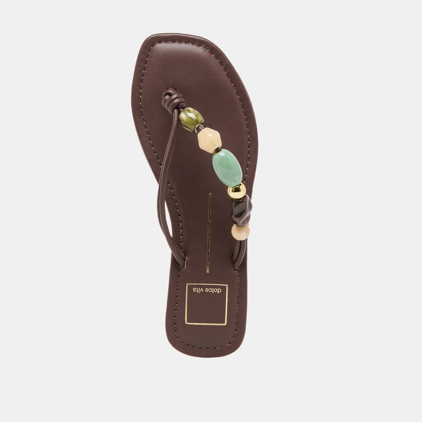Cely Dk Brown Leather Sandals