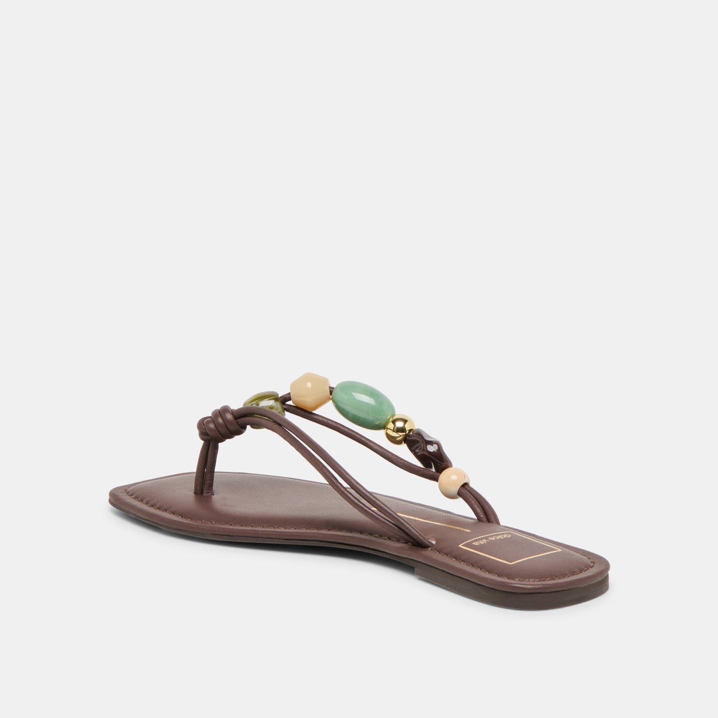 Cely Dk Brown Leather Sandals