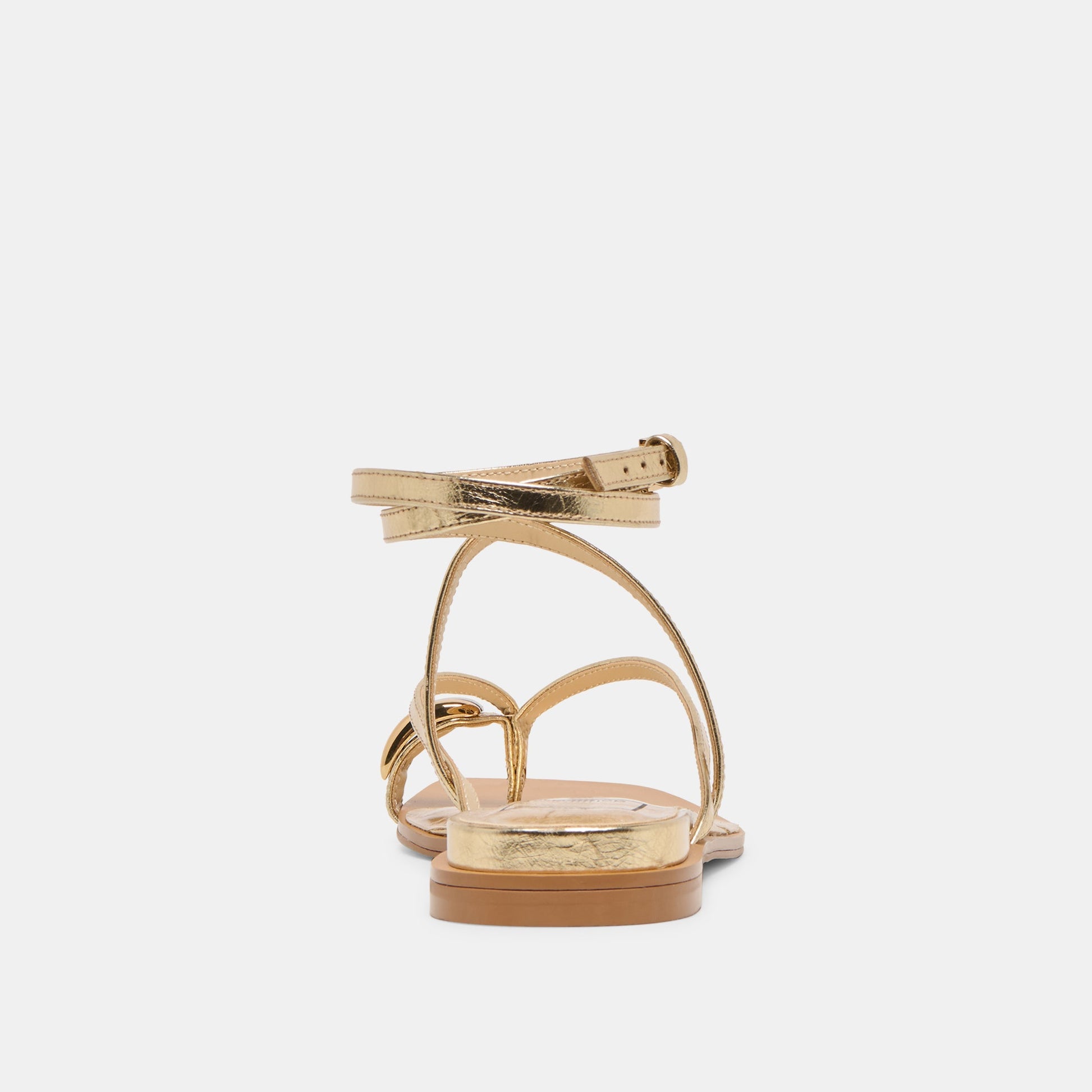 Tyrice Gold Leather Sandals