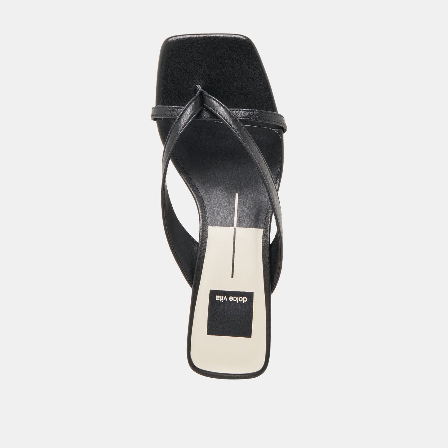 BREVEL HEELS ONYX LEATHER
 – Dolce Vita