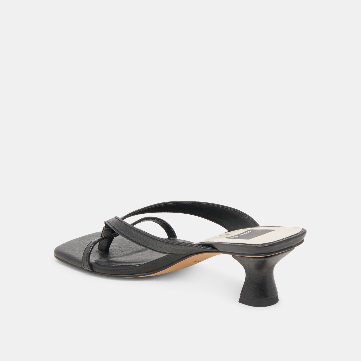 BREVEL HEELS ONYX LEATHER
 – Dolce Vita