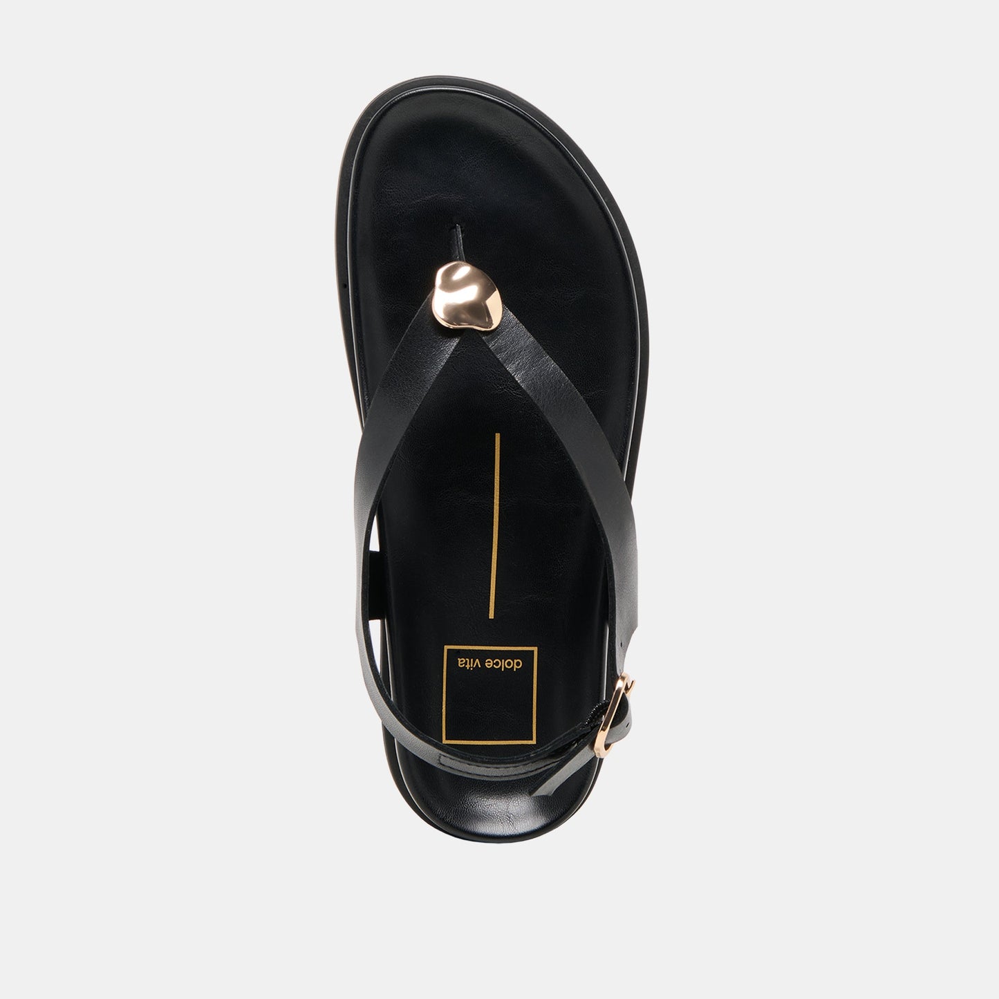 Jony Black Leather Sandals