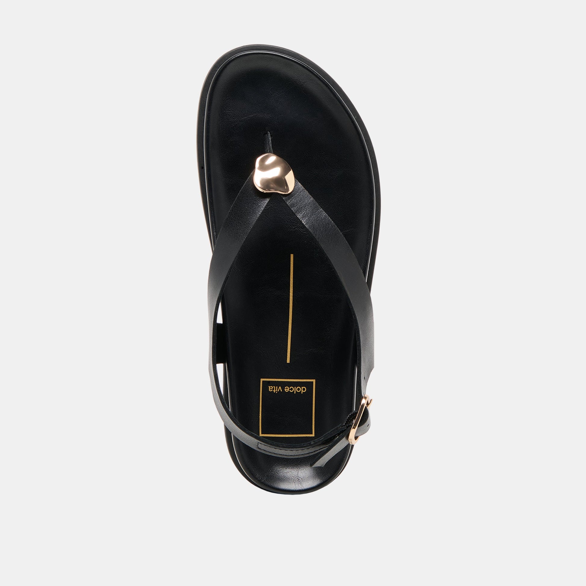 Jony Black Leather Sandals