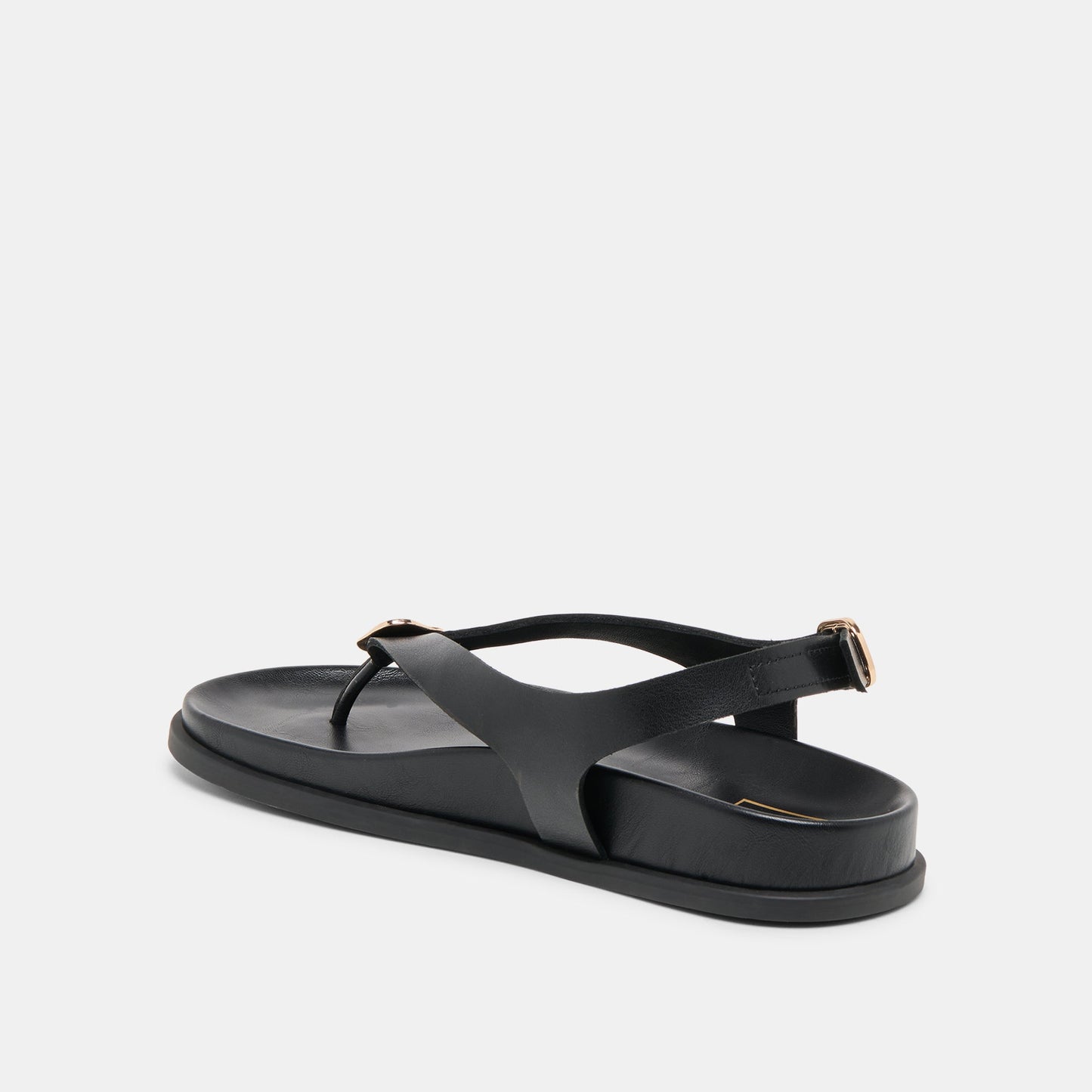 Jony Black Leather Sandals