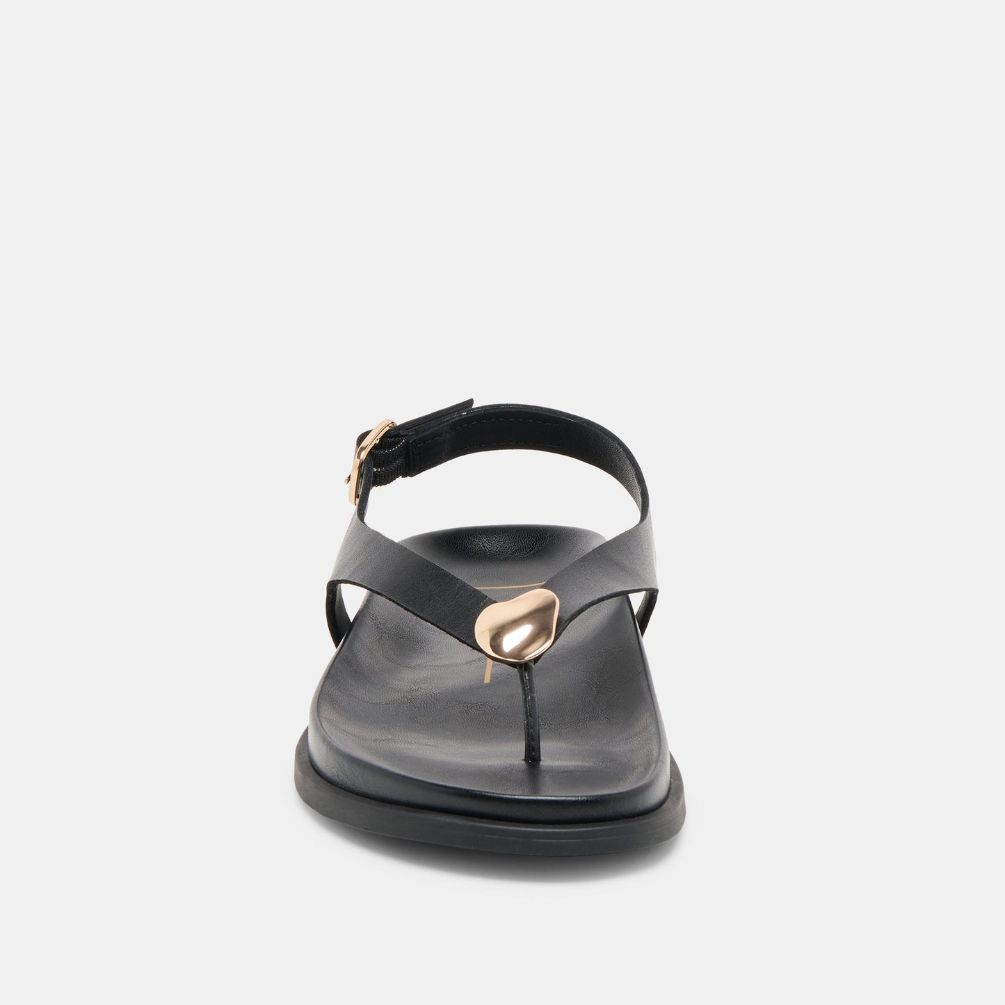 Jony Black Leather Sandals