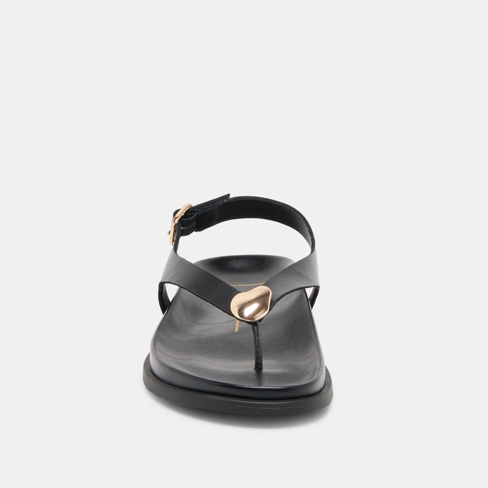 Jony Black Leather Sandals
