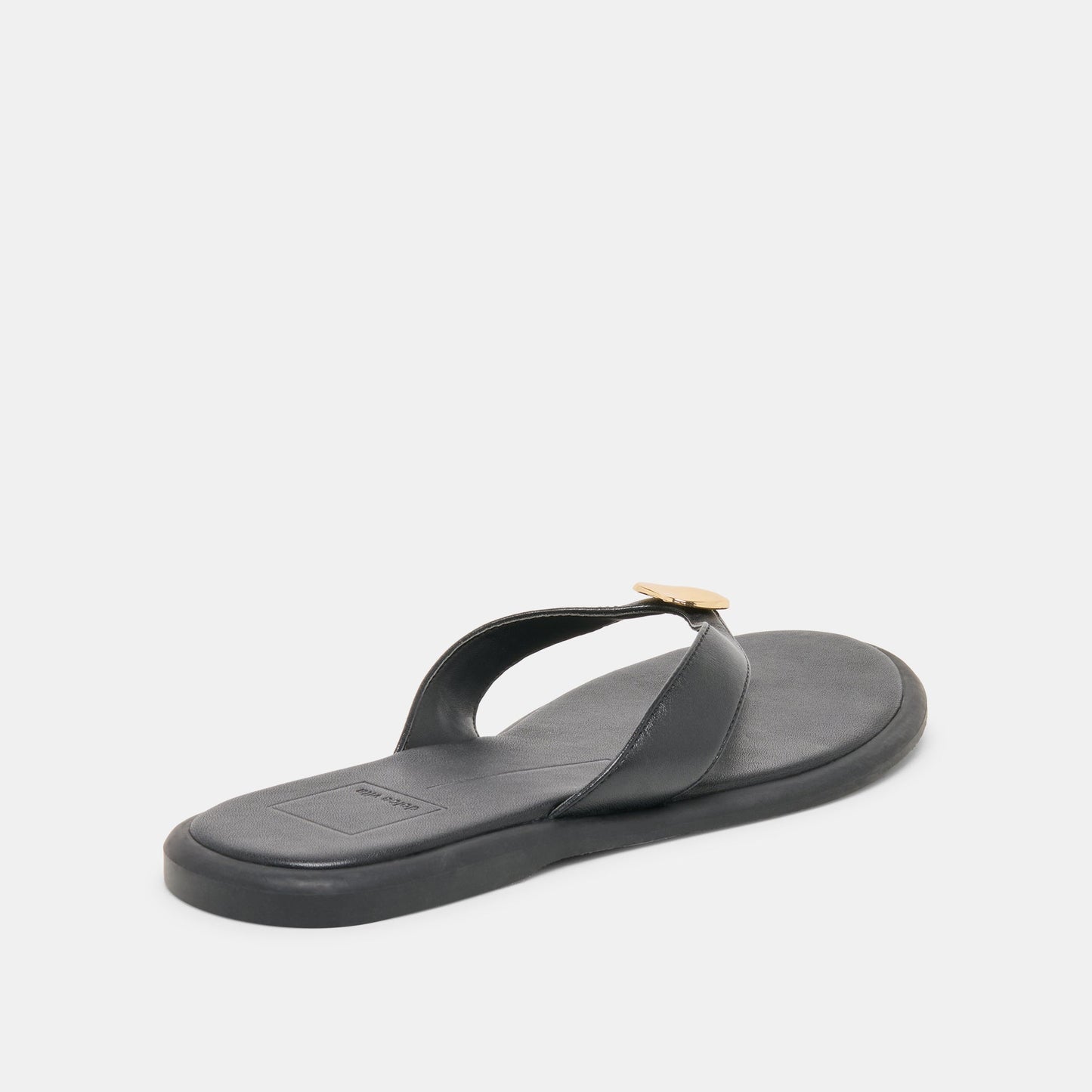 Jaina Black Leather Sandals