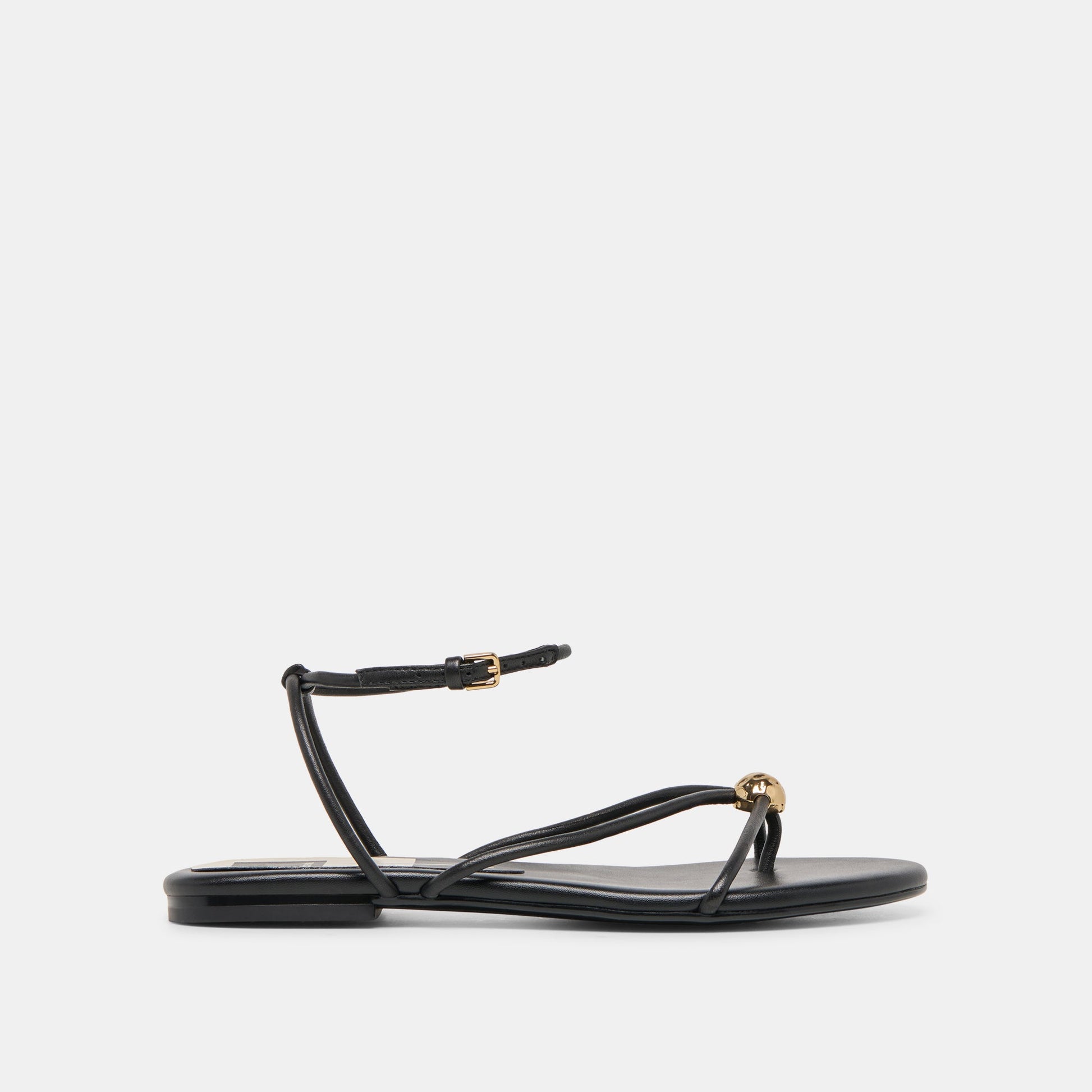 Kenley Black Leather Sandals