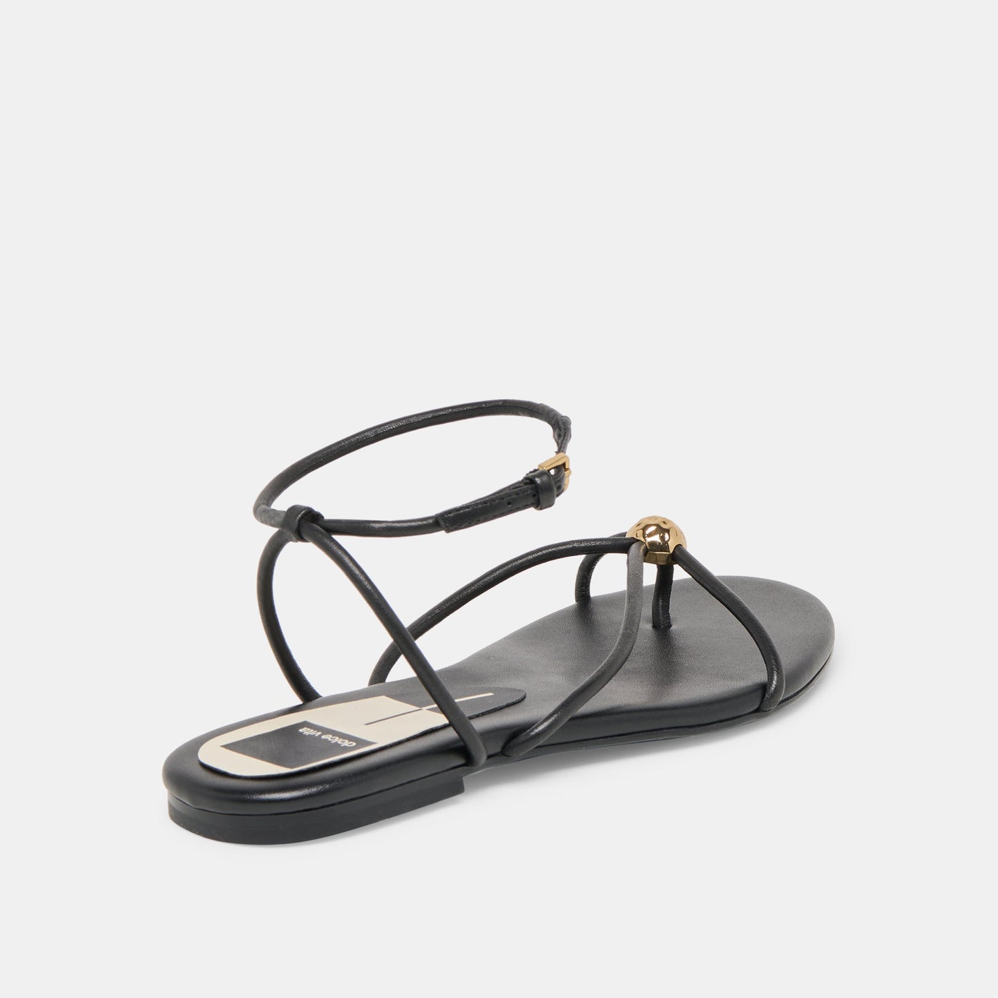 Kenley Black Leather Sandals