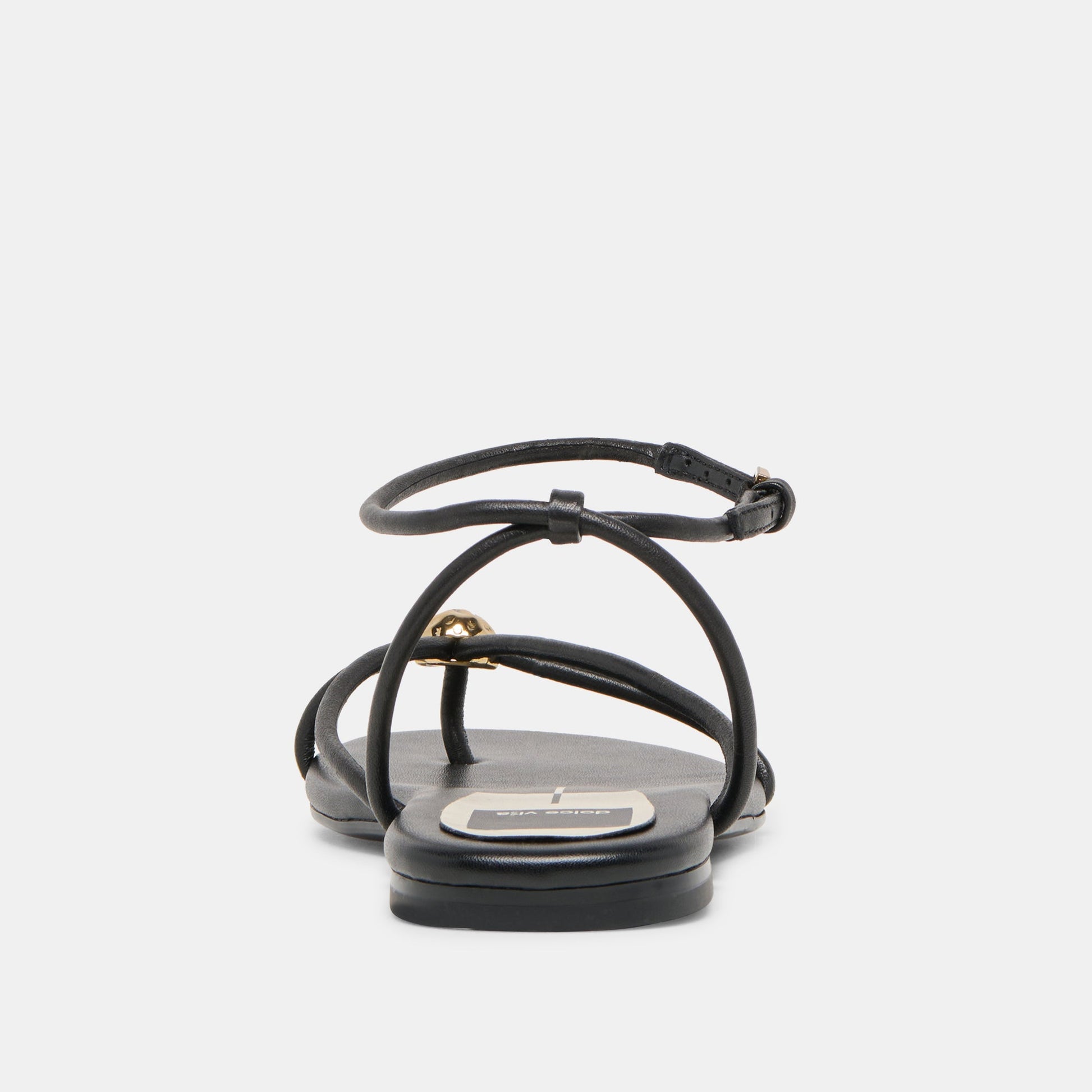 Kenley Black Leather Sandals