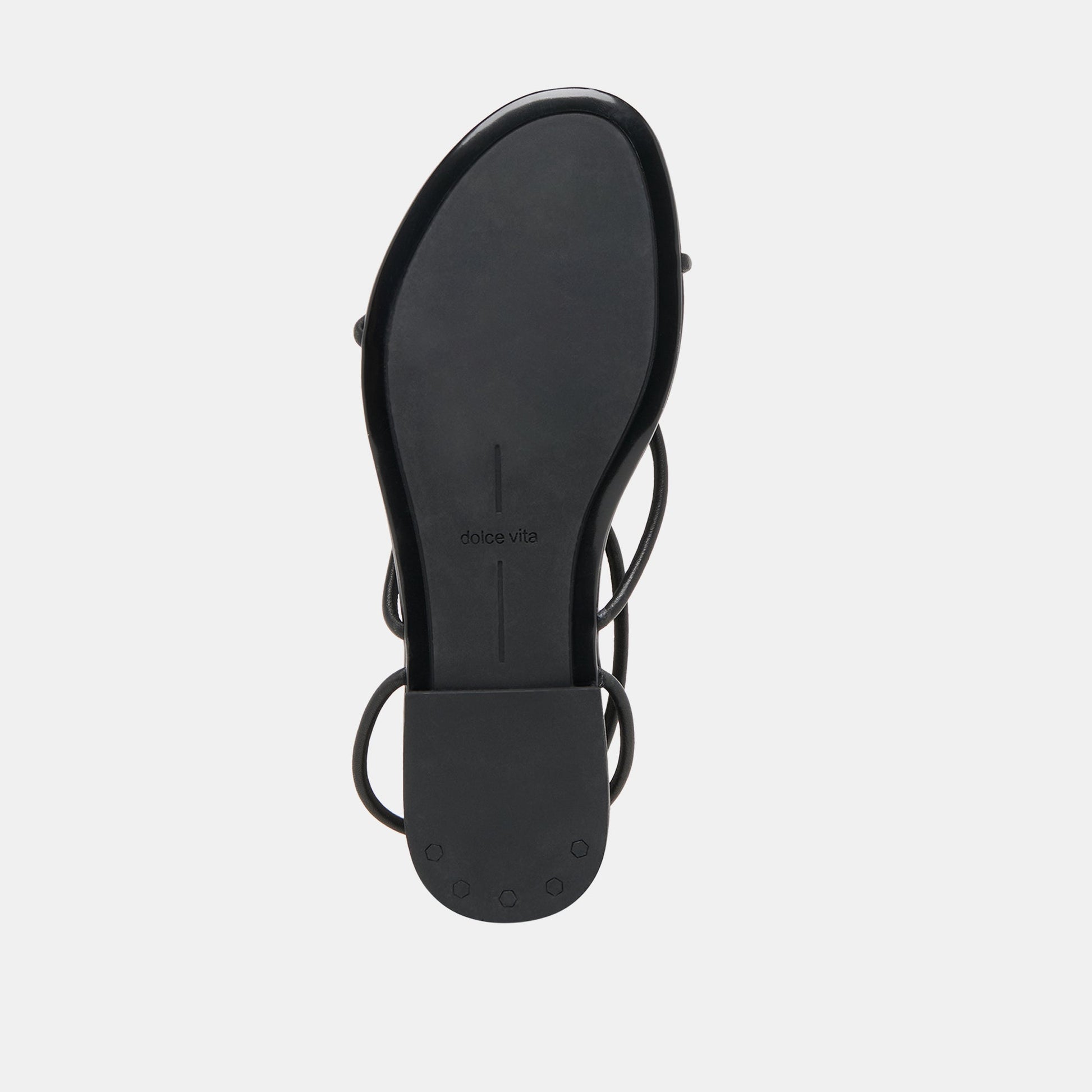 Kenley Black Leather Sandals