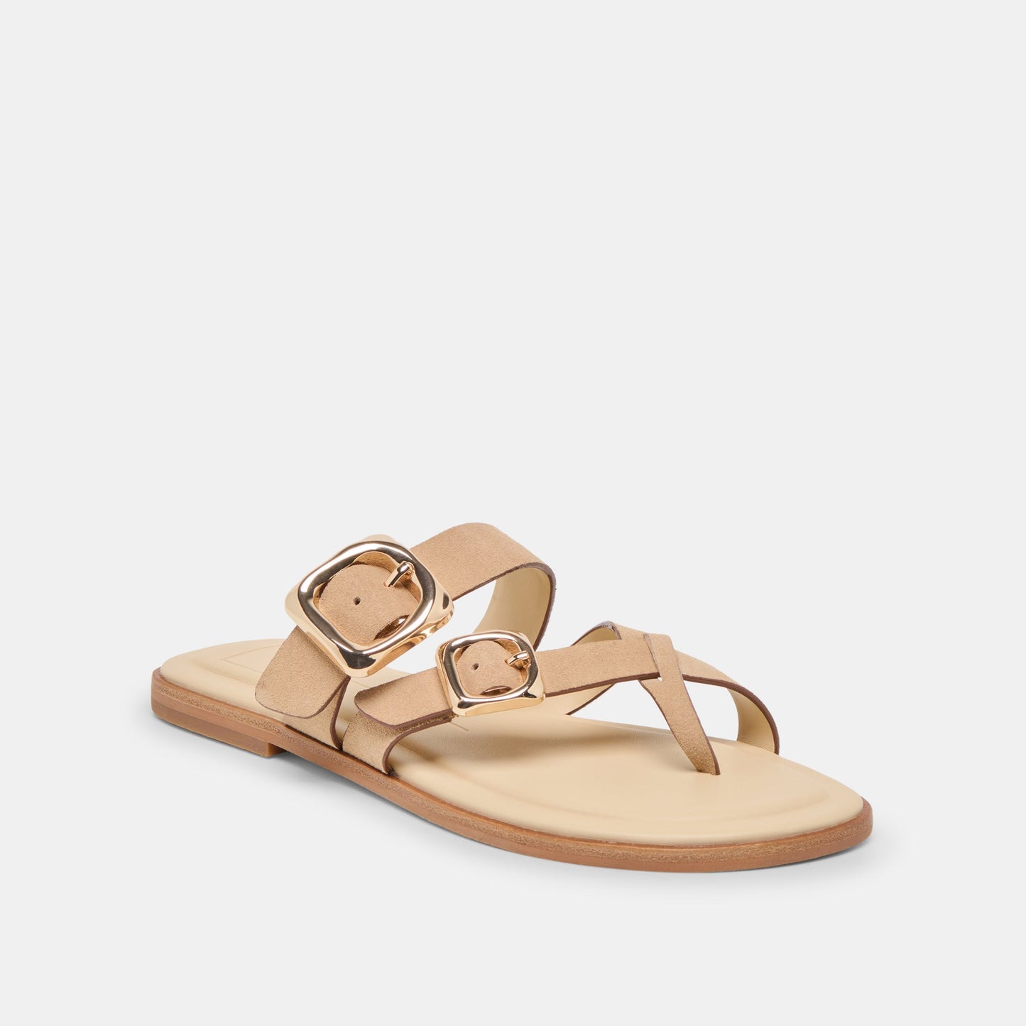 Shore Camel Suede Sandals