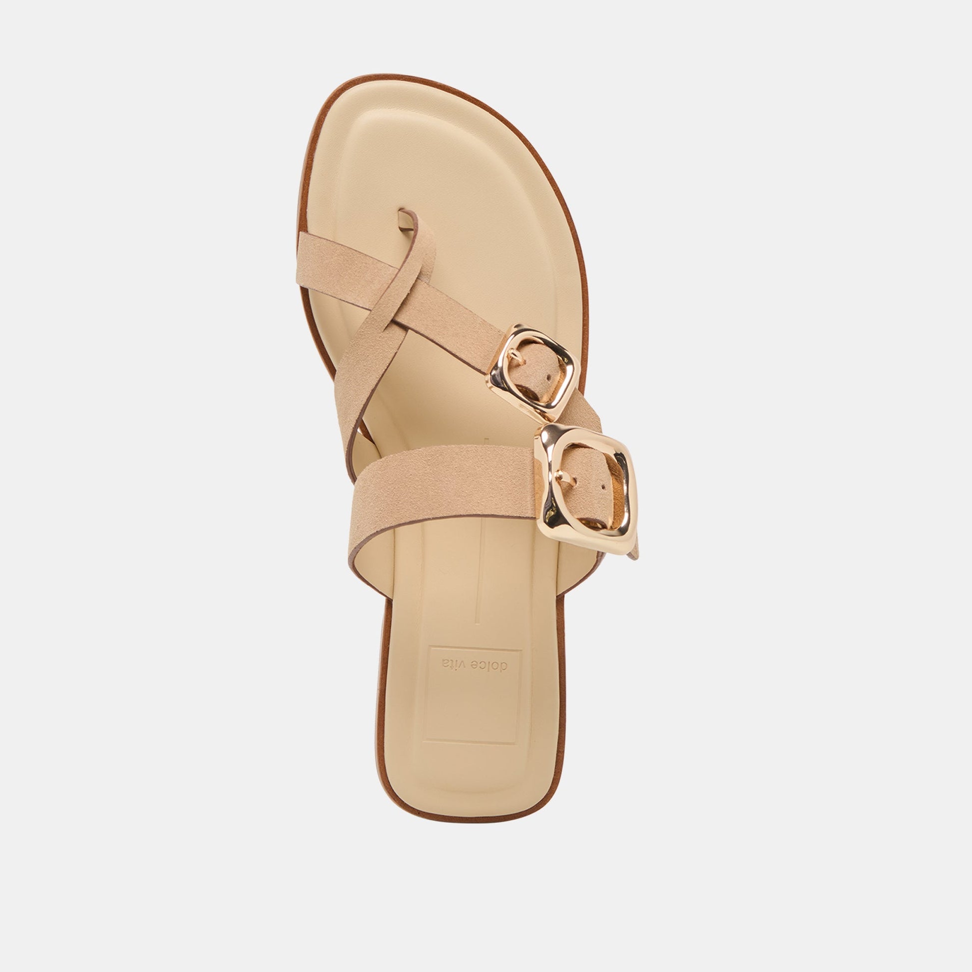 Shore Camel Suede Sandals