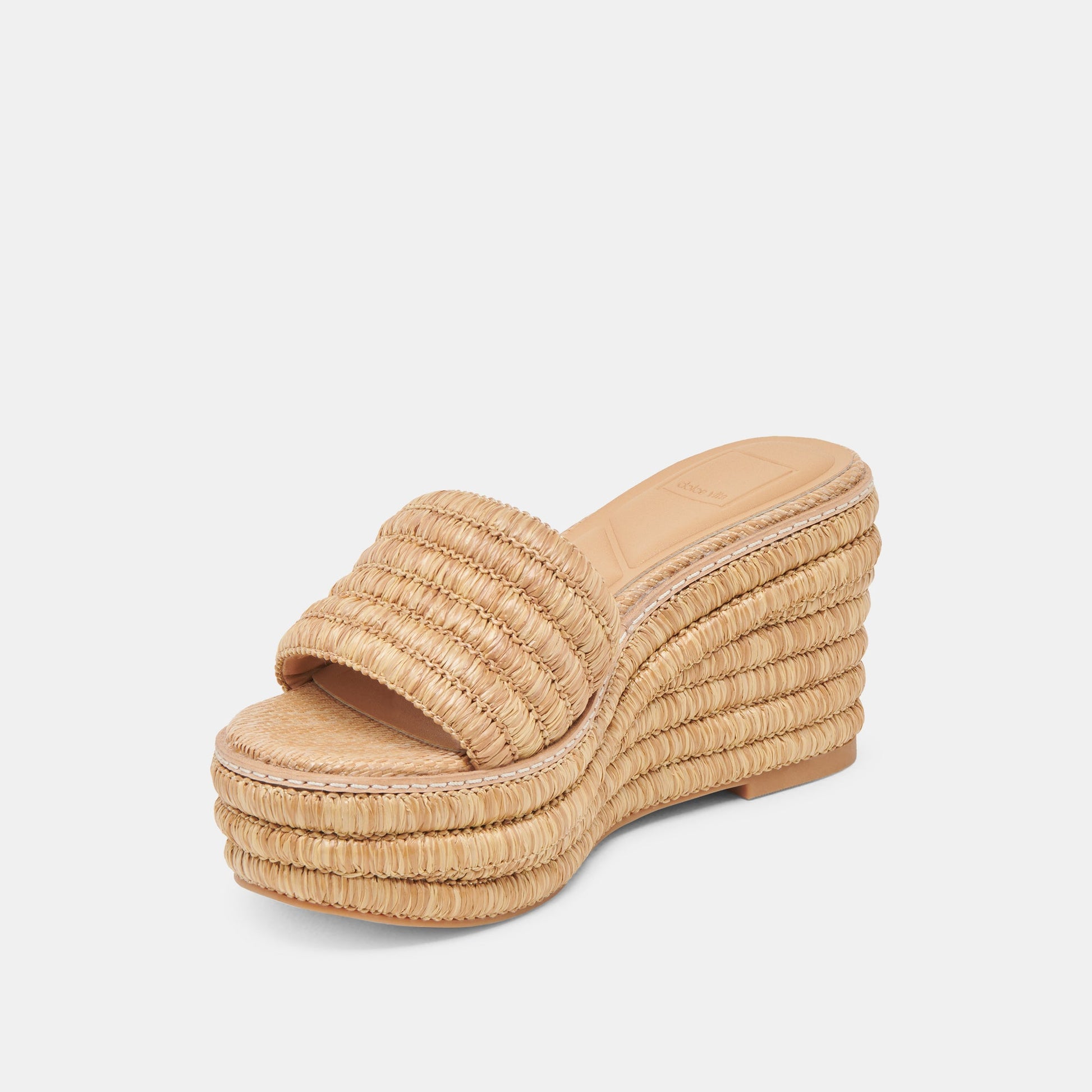 Throne Lt Natural Raffia Wedges