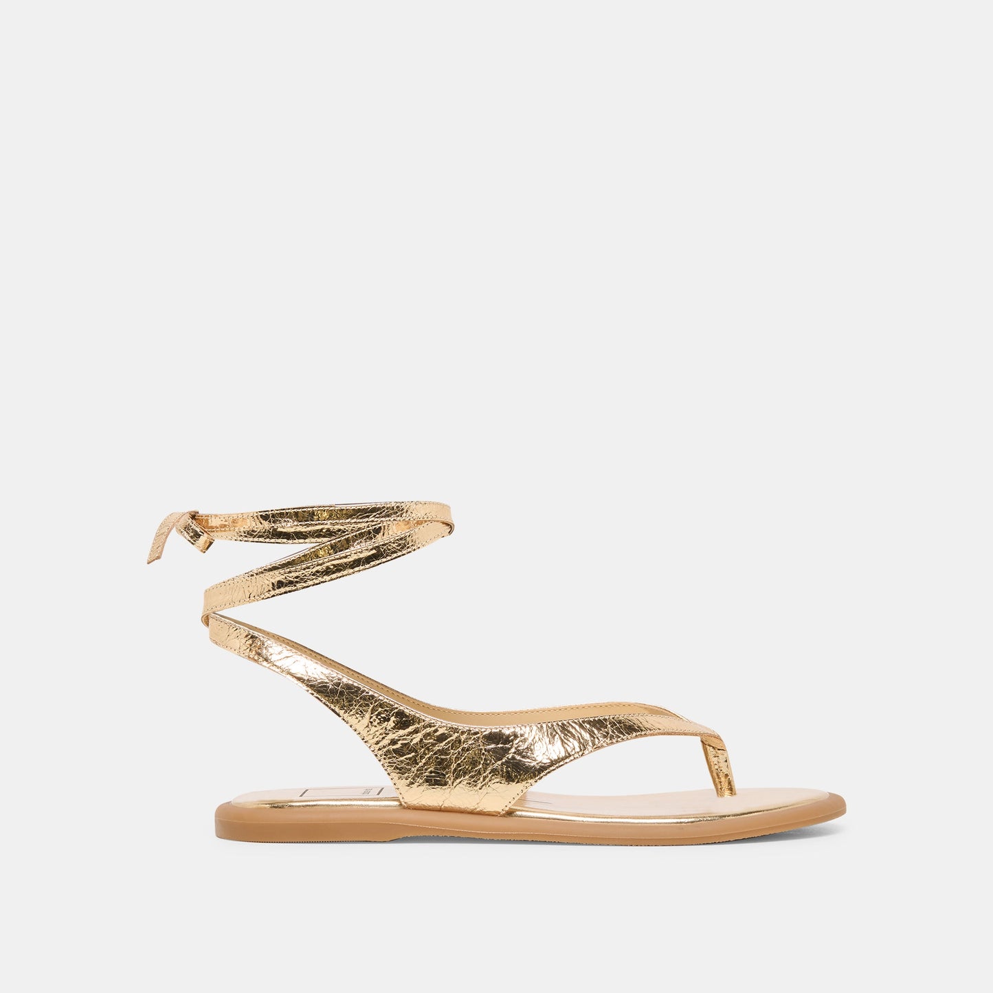 Jayden Gold Distressed Leather Sandals