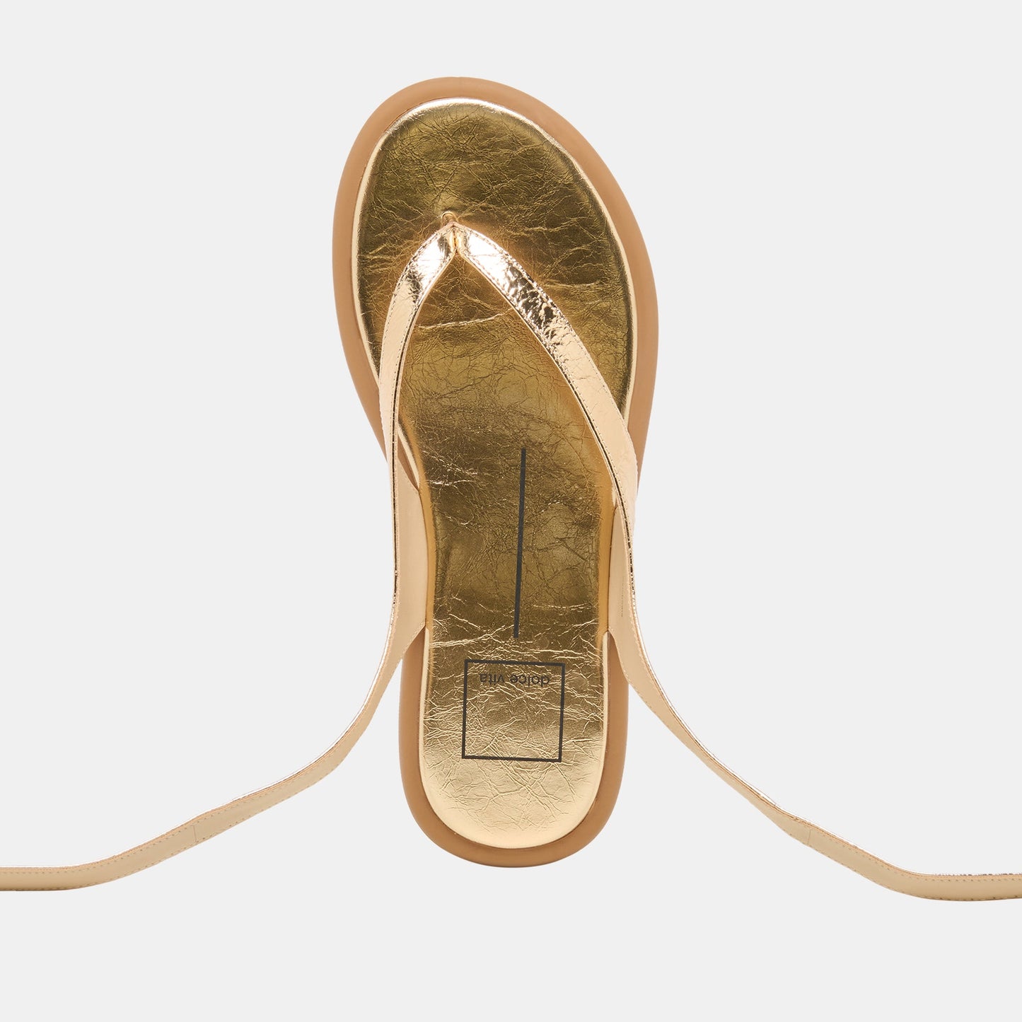 Jayden Gold Distressed Leather Sandals