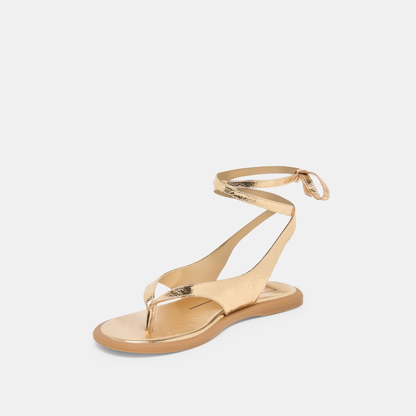 Jayden Gold Distressed Leather Sandals
