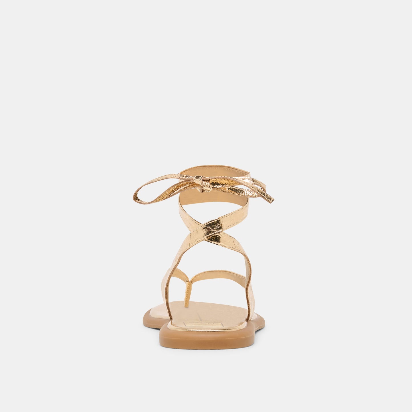 Jayden Gold Distressed Leather Sandals
