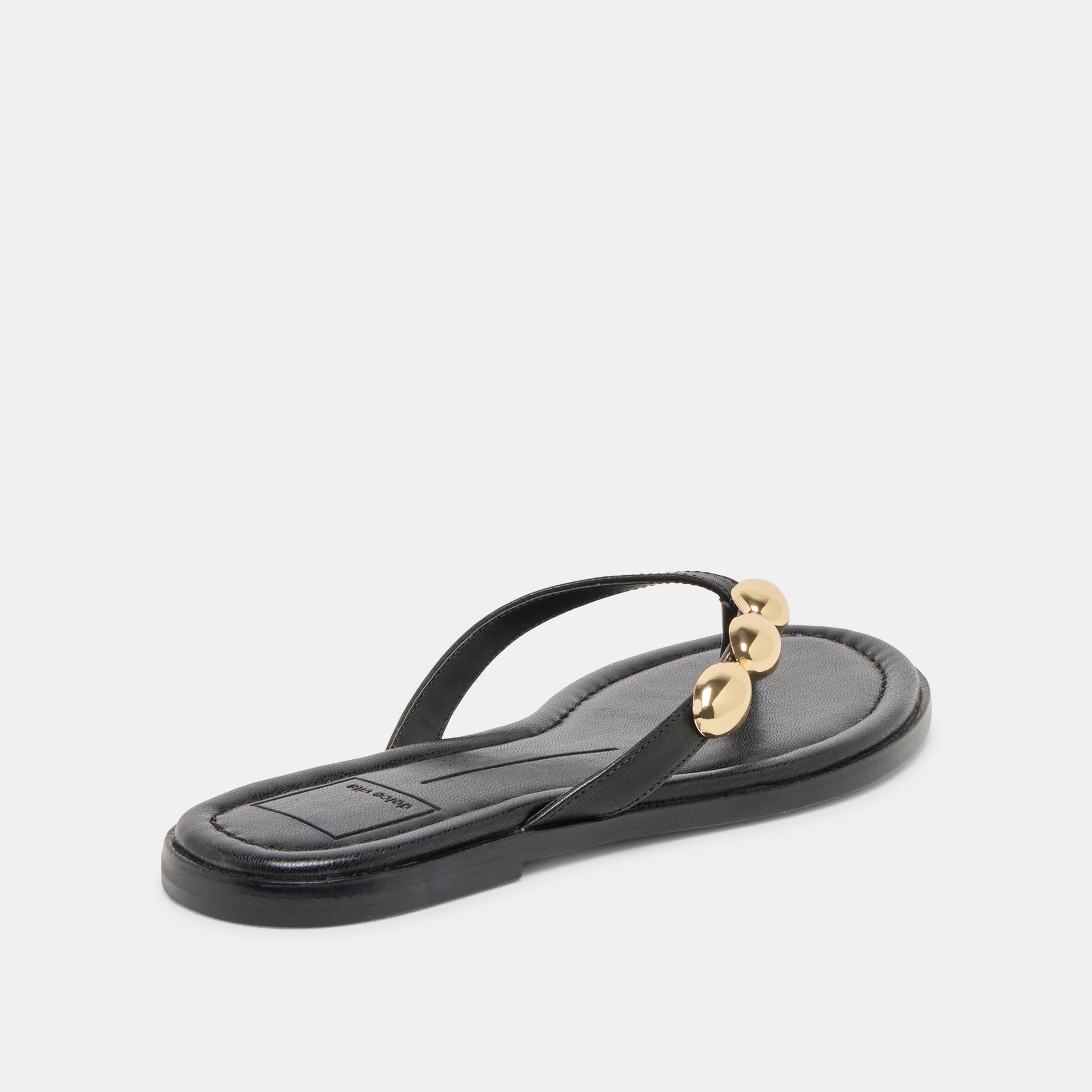 Juny Black Leather Sandals