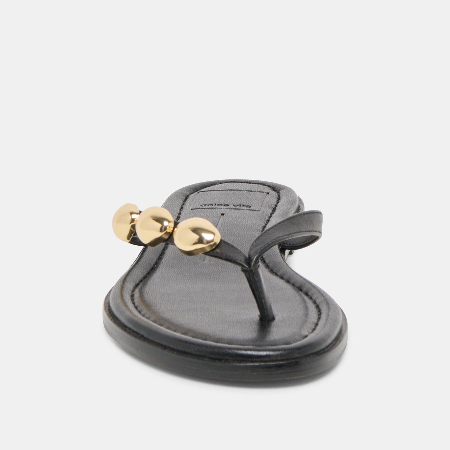 Juny Black Leather Sandals
