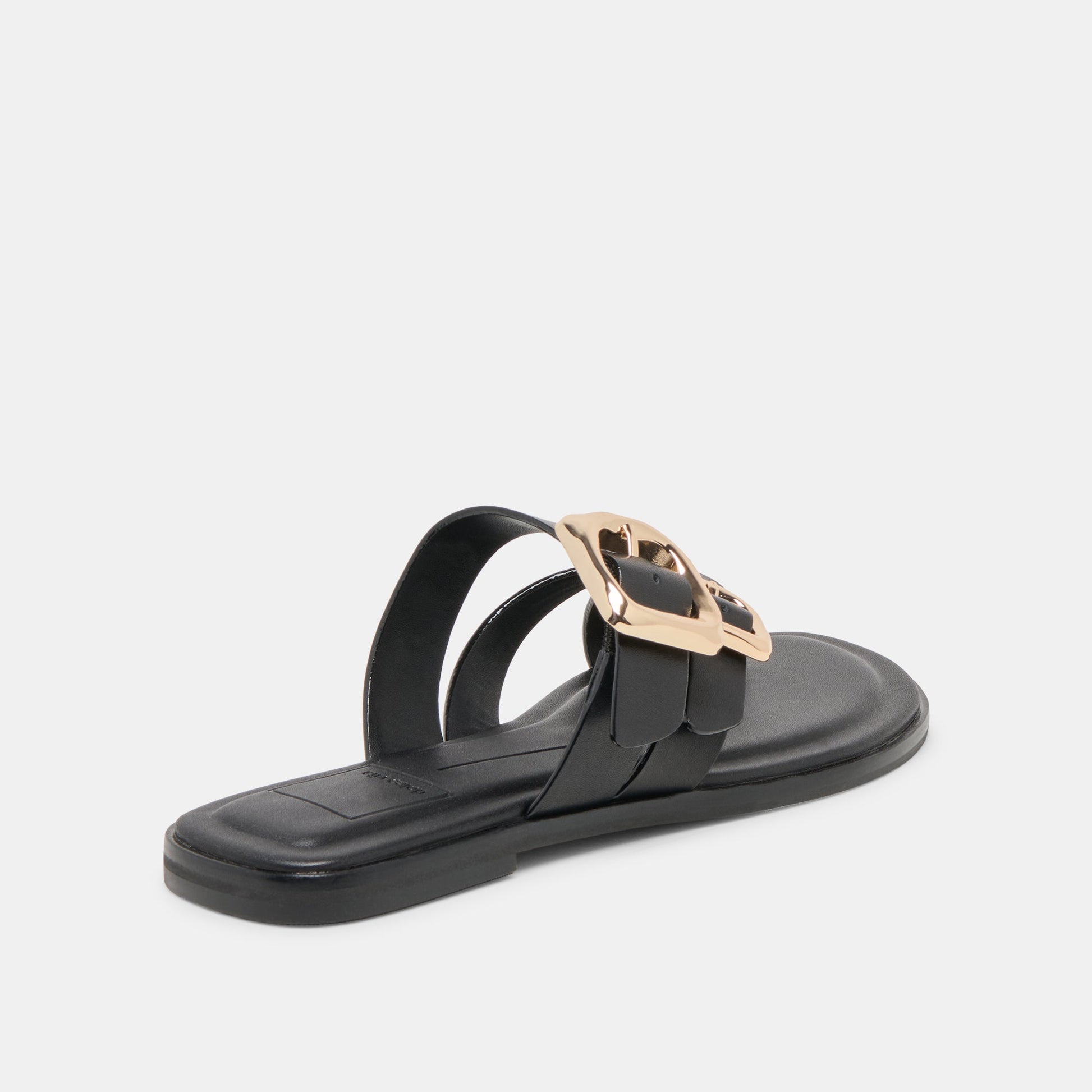 Shore Black Leather Sandals
