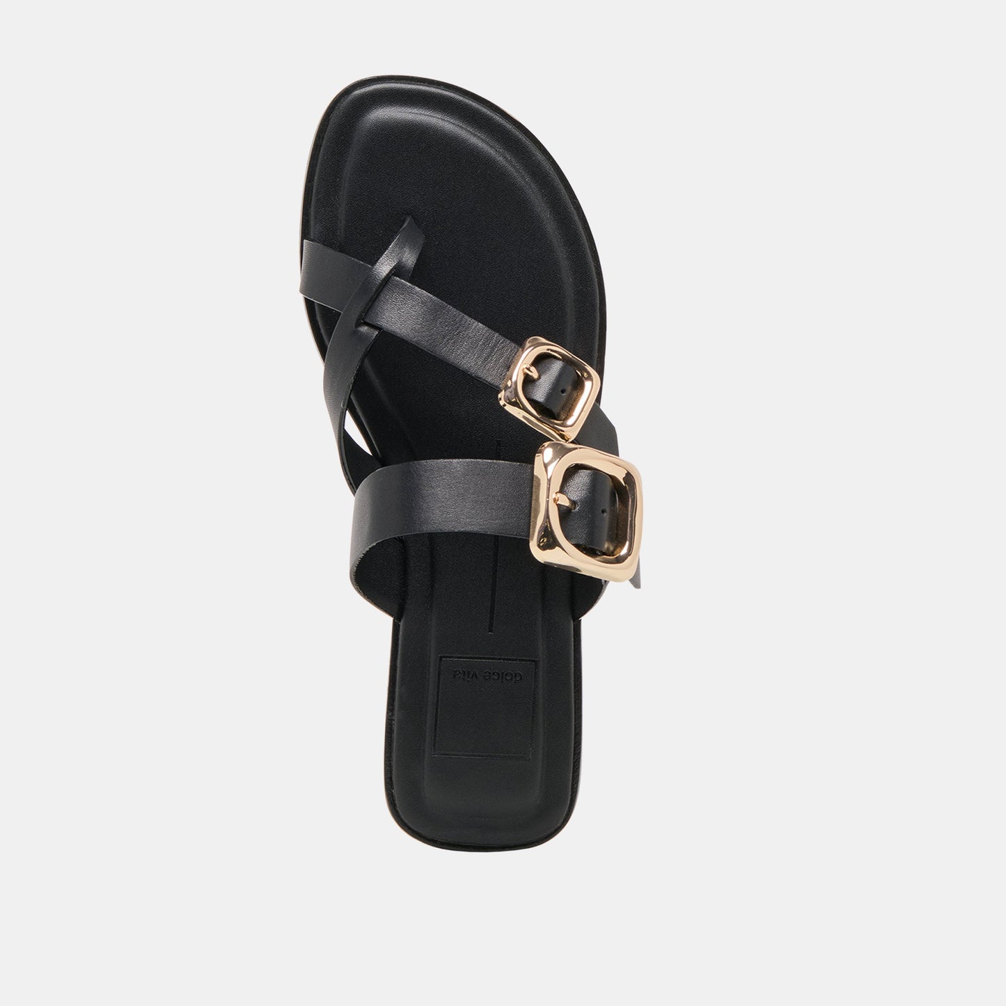 Shore Black Leather Sandals