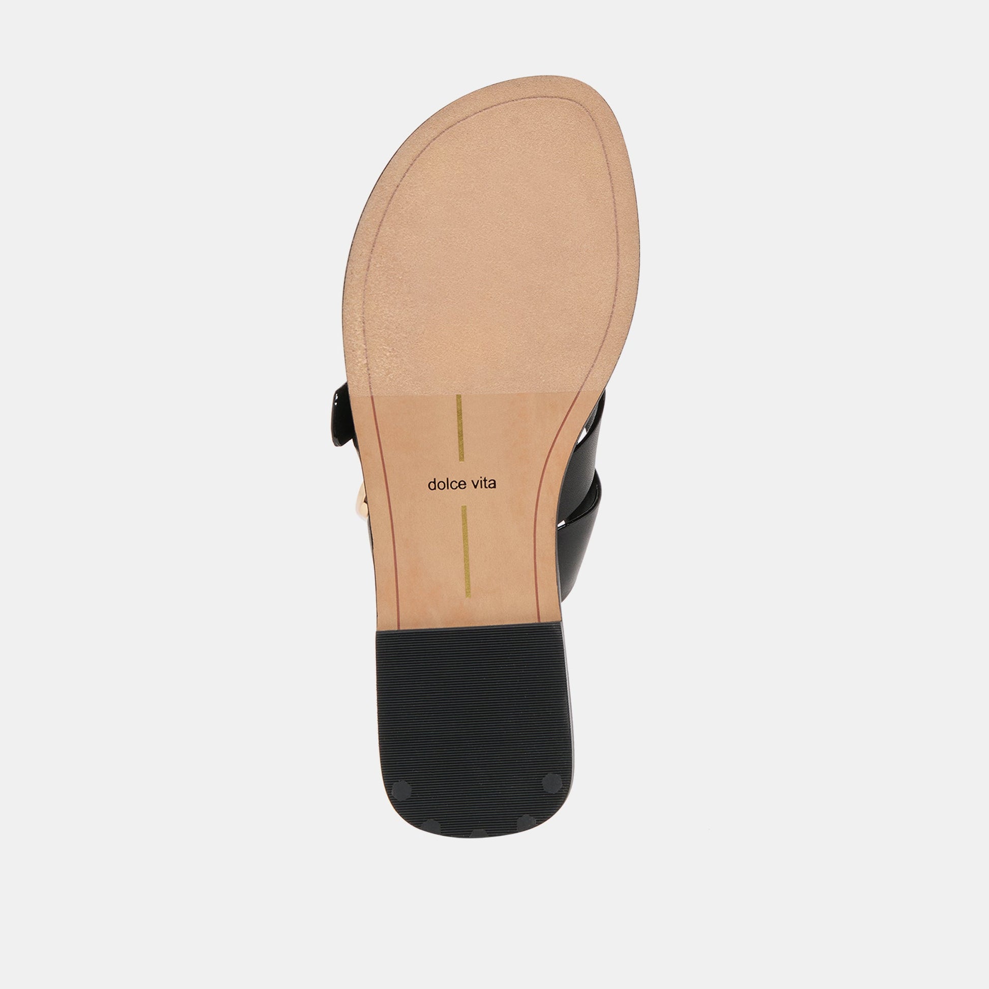 Shore Black Leather Sandals