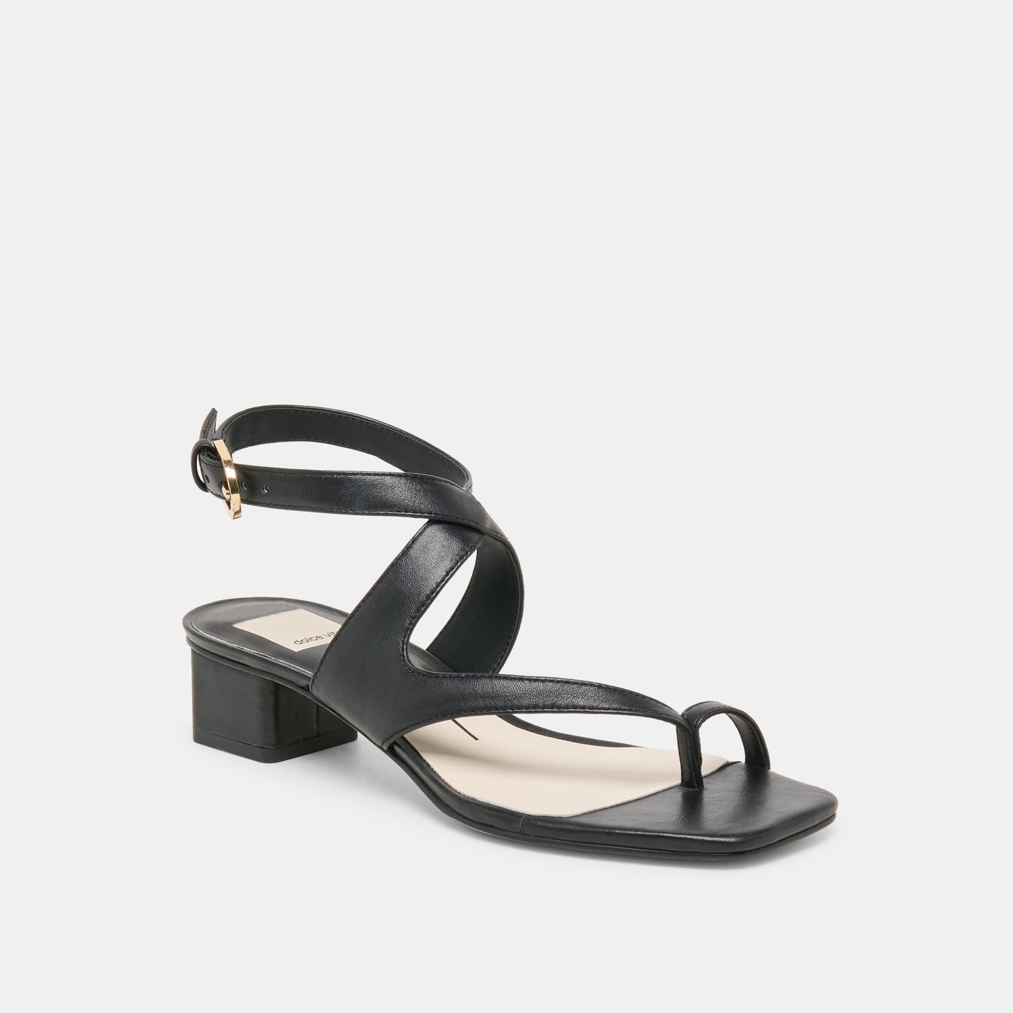 Kameo Black Leather Heels