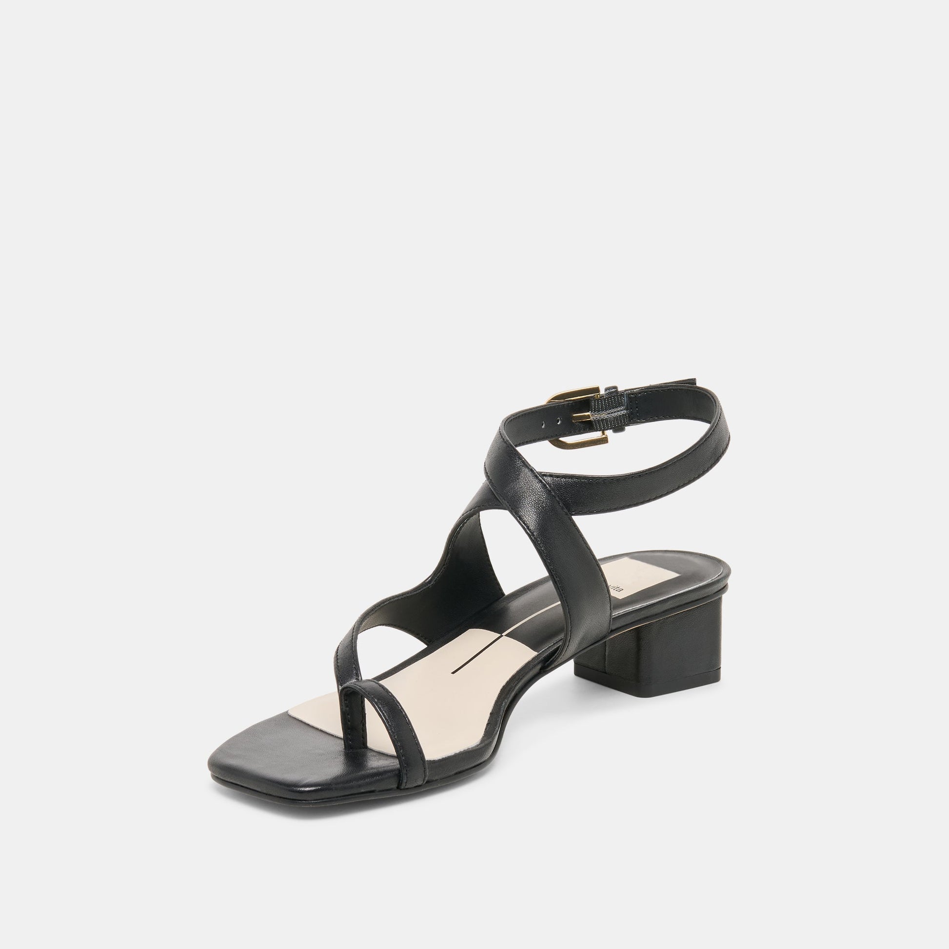 Kameo Black Leather Heels