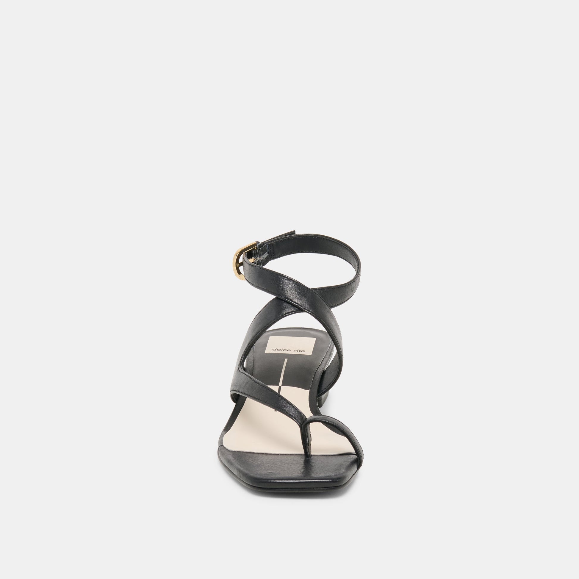 Kameo Black Leather Heels