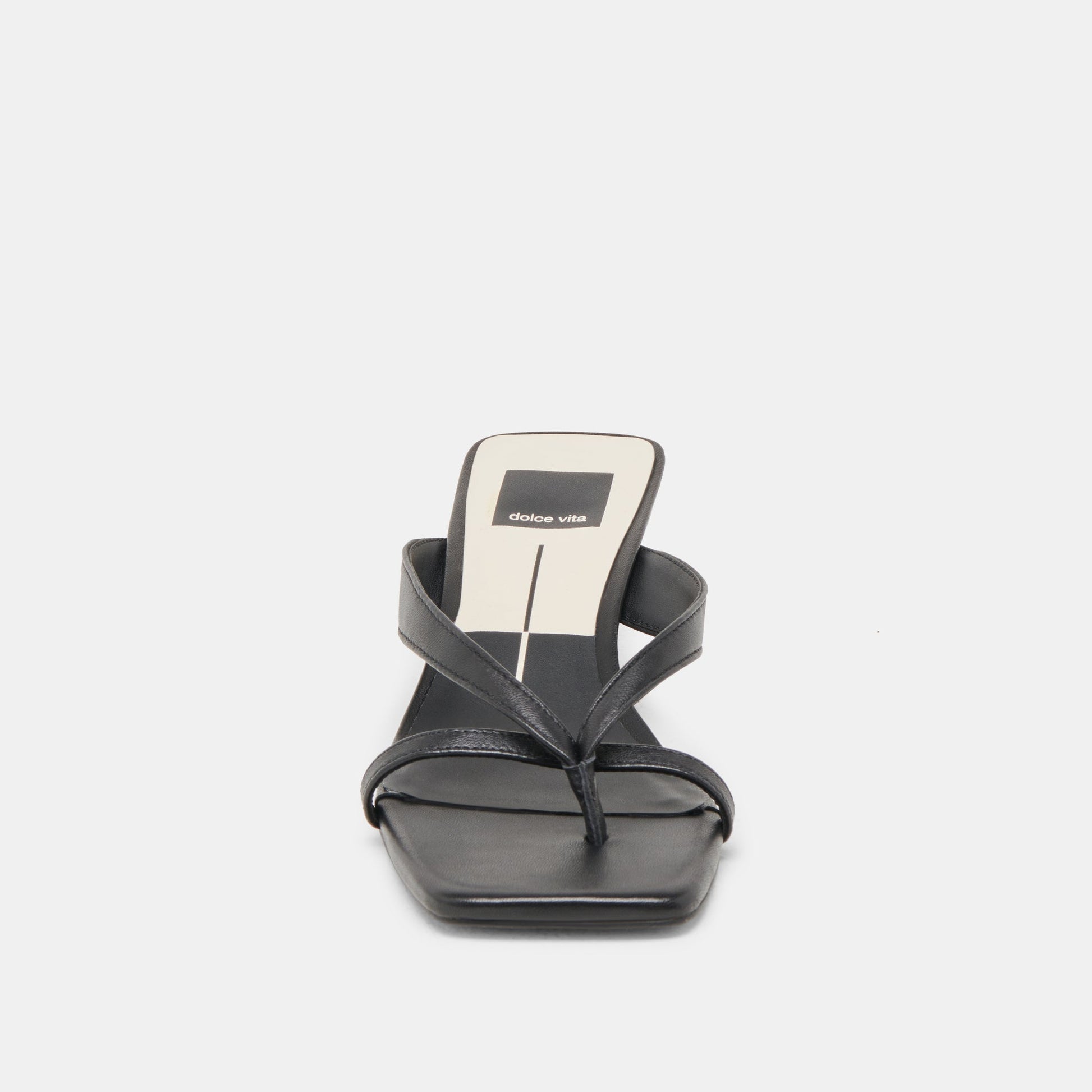 BREVEL WIDE HEELS ONYX LEATHER
 – Dolce Vita