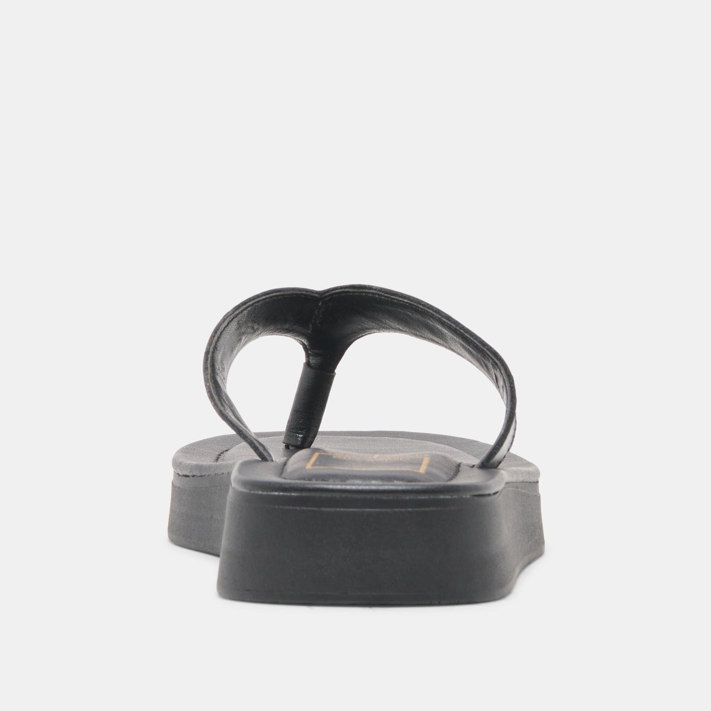 BLAYZE Black Leather Platform Flip-Flop Sandals