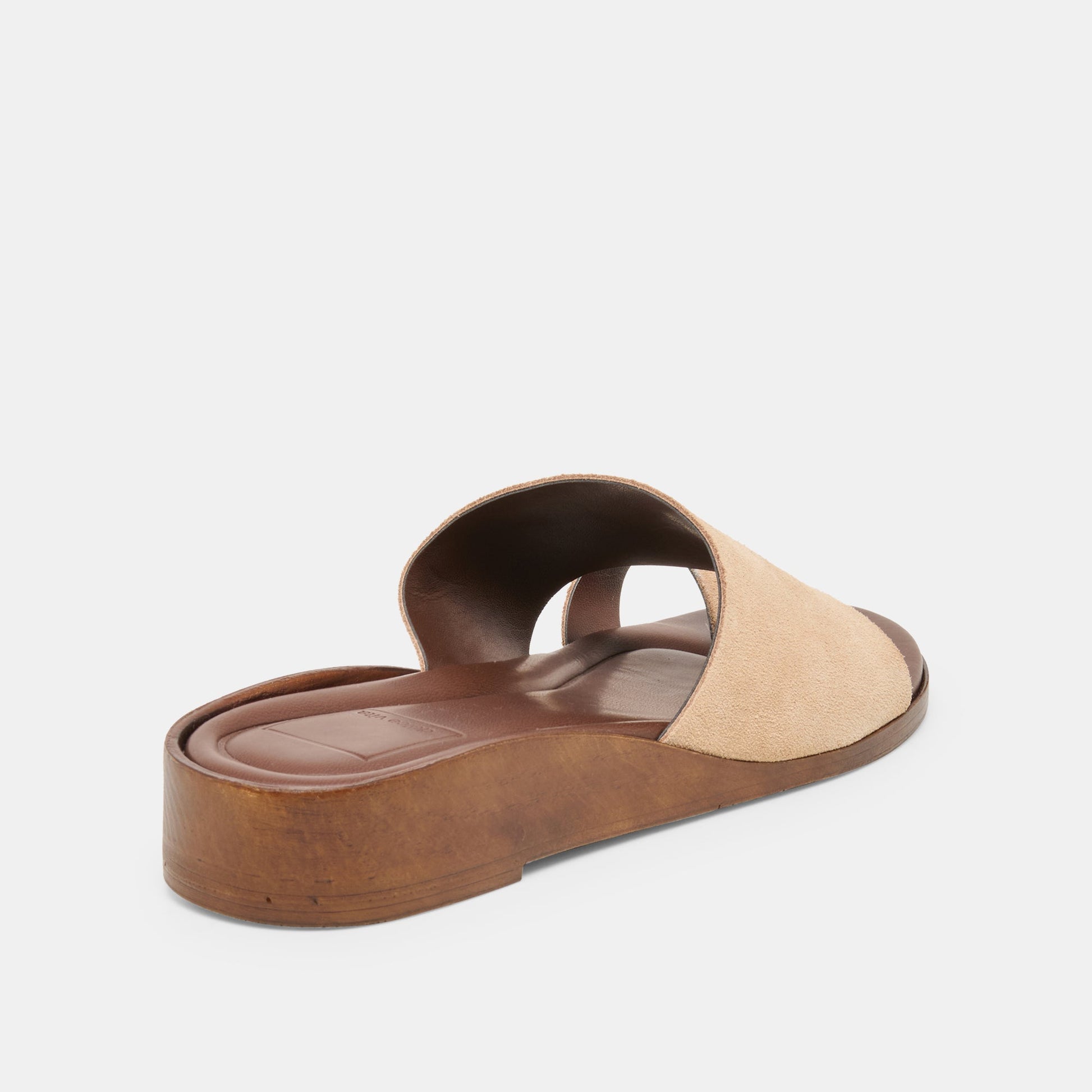 MOXY Sand Suede Metal Detail Open-Toe Sandals