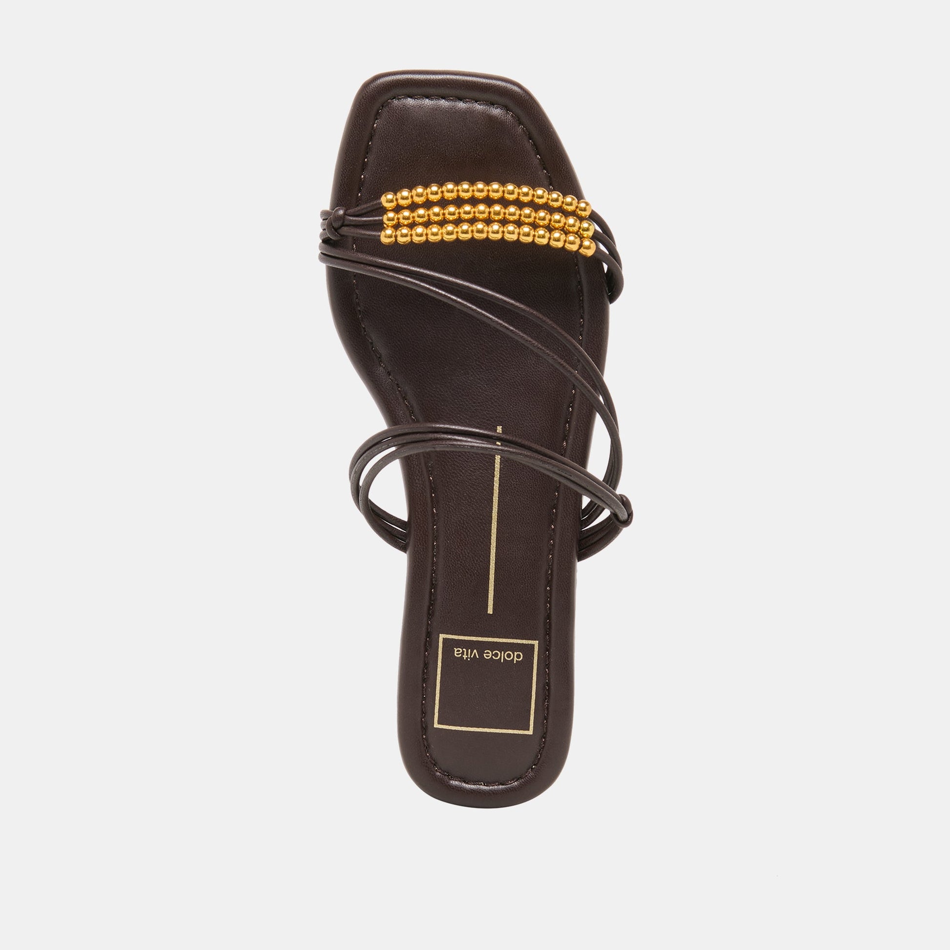 LYNDEE BEAD Espresso Stella Strappy Open-Toe Sandals