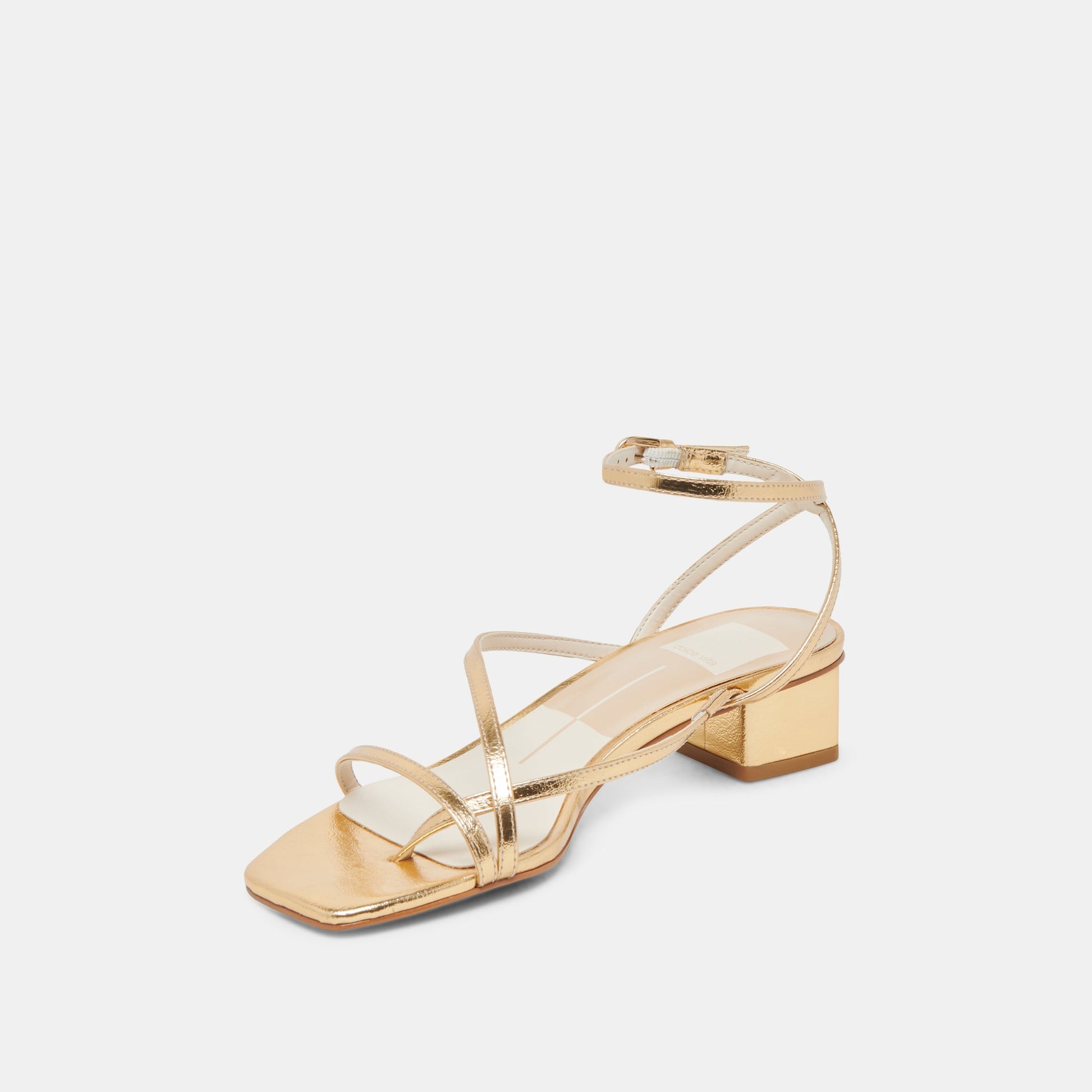 Karlos Wide Gold Metallic Stella Sandals