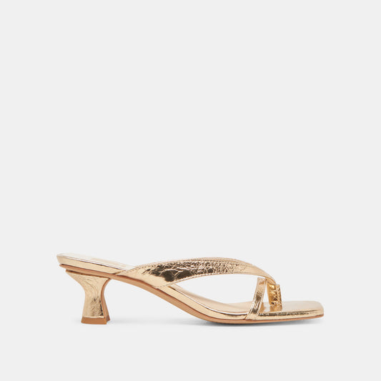BREVEL HEELS GOLD DISTRESSED LEATHER
 – Dolce Vita