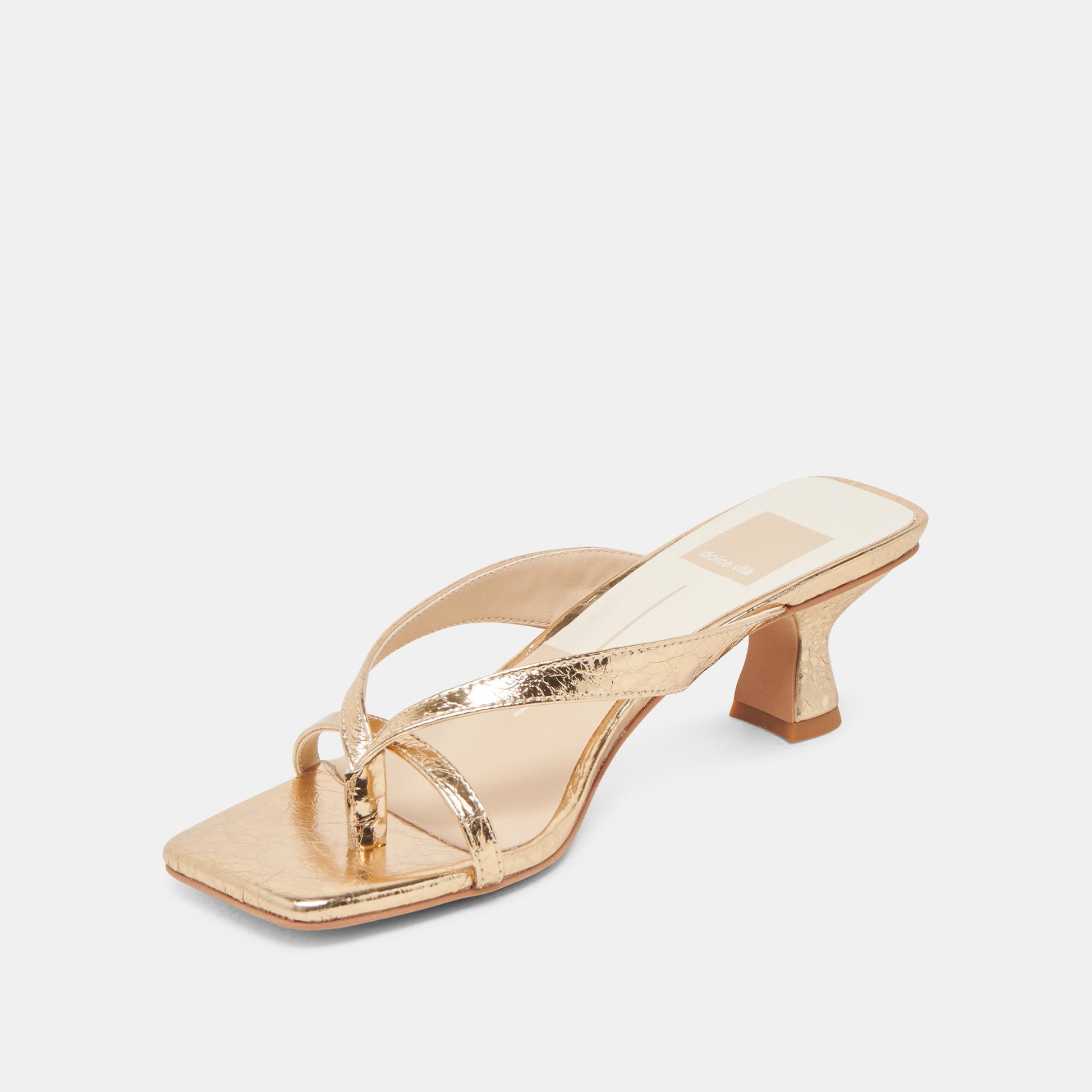 BREVEL HEELS GOLD DISTRESSED LEATHER
 – Dolce Vita