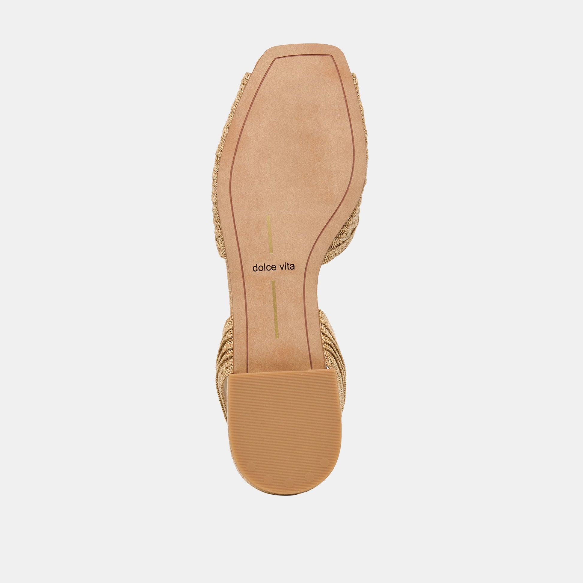 MARZY Natural Raffia Slingback Peep-Toe Sandals